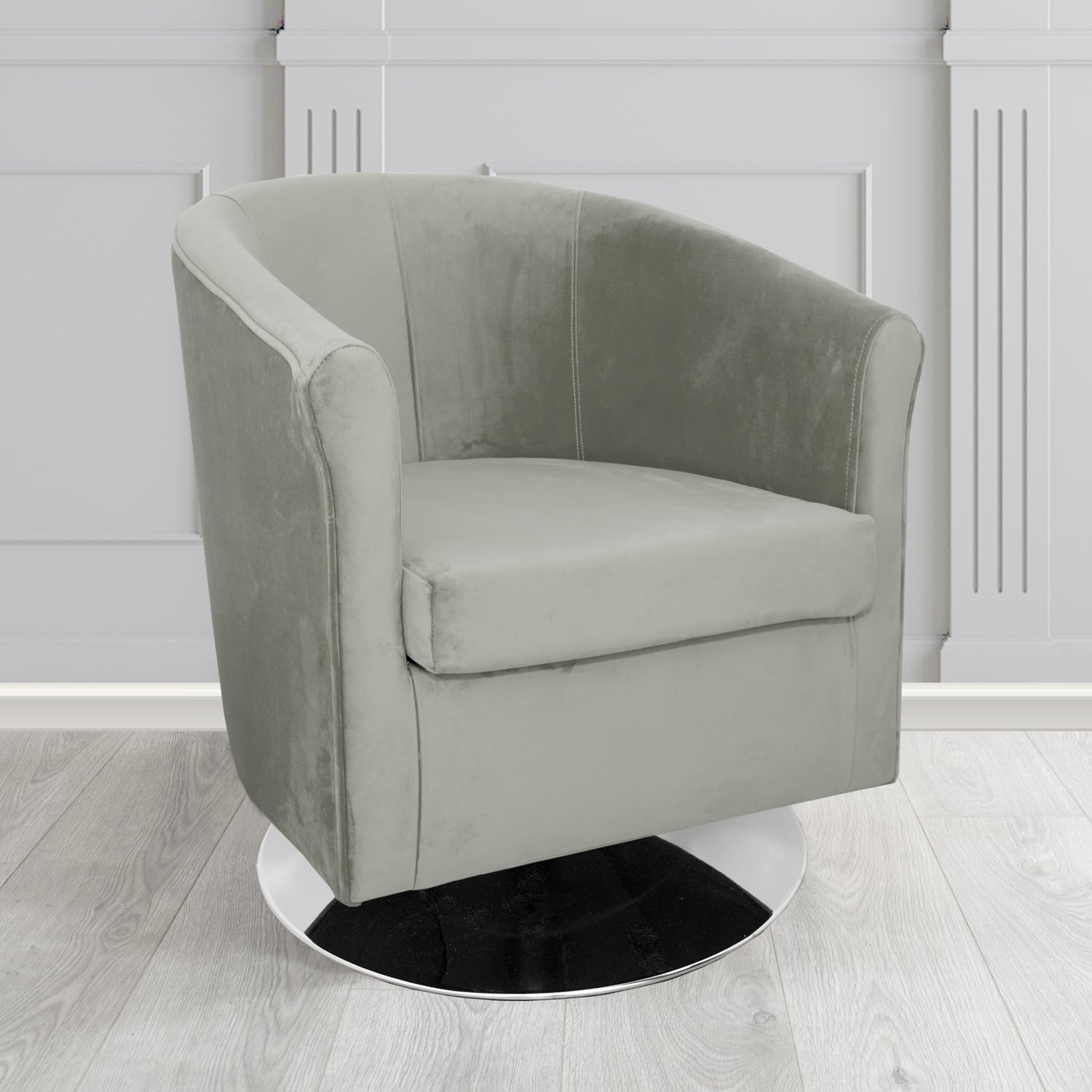 Tuscany Swivel Tub Chair in Tubz Monaco Plush Velvet Fabric