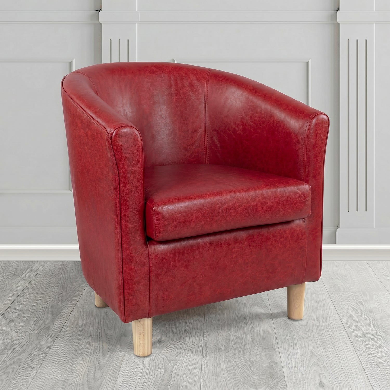 Tuscany Tub Chair in Crest Leather Old English Crib 5 Genuine Leather