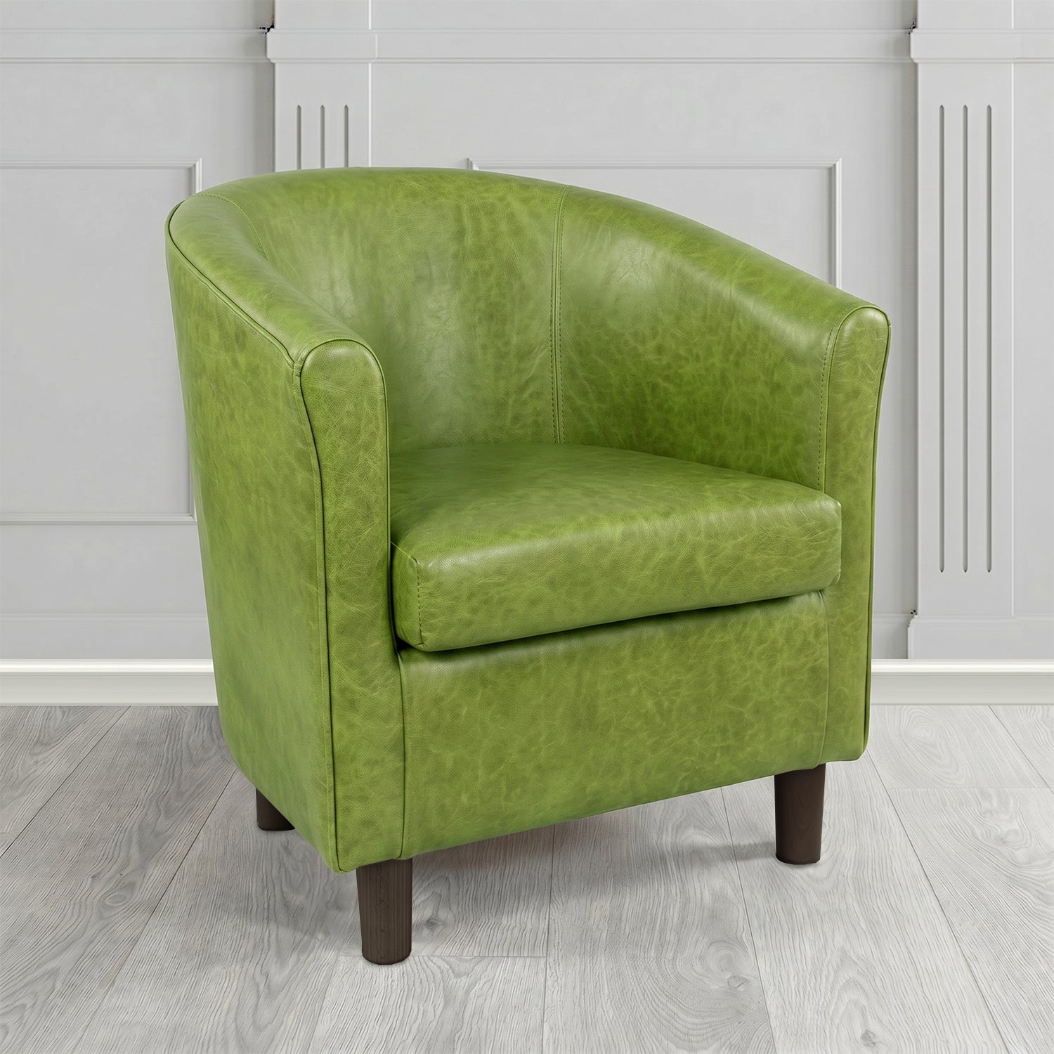 Tuscany Tub Chair in Crest Leather Old English Crib 5 Genuine Leather