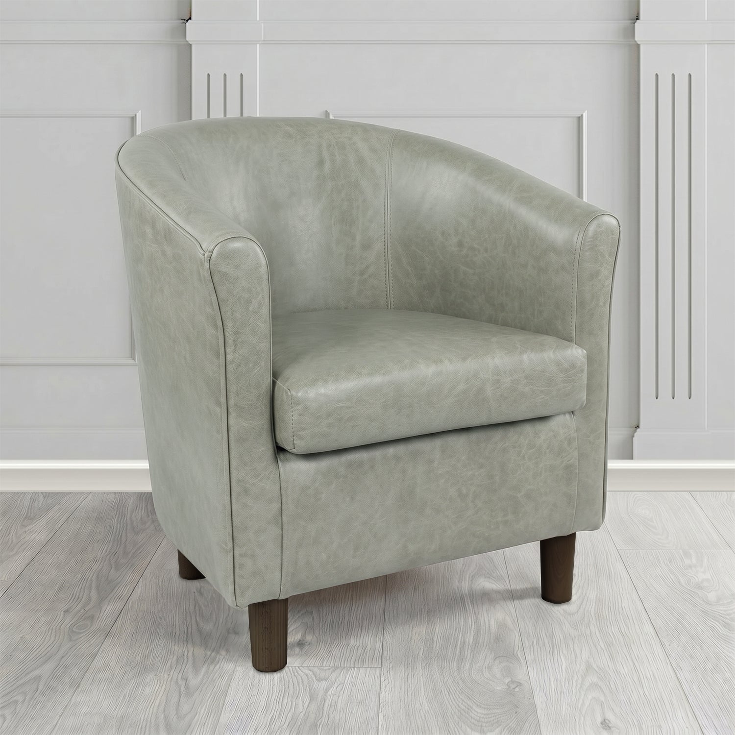 Tuscany Tub Chair in Crest Leather Old English Crib 5 Genuine Leather