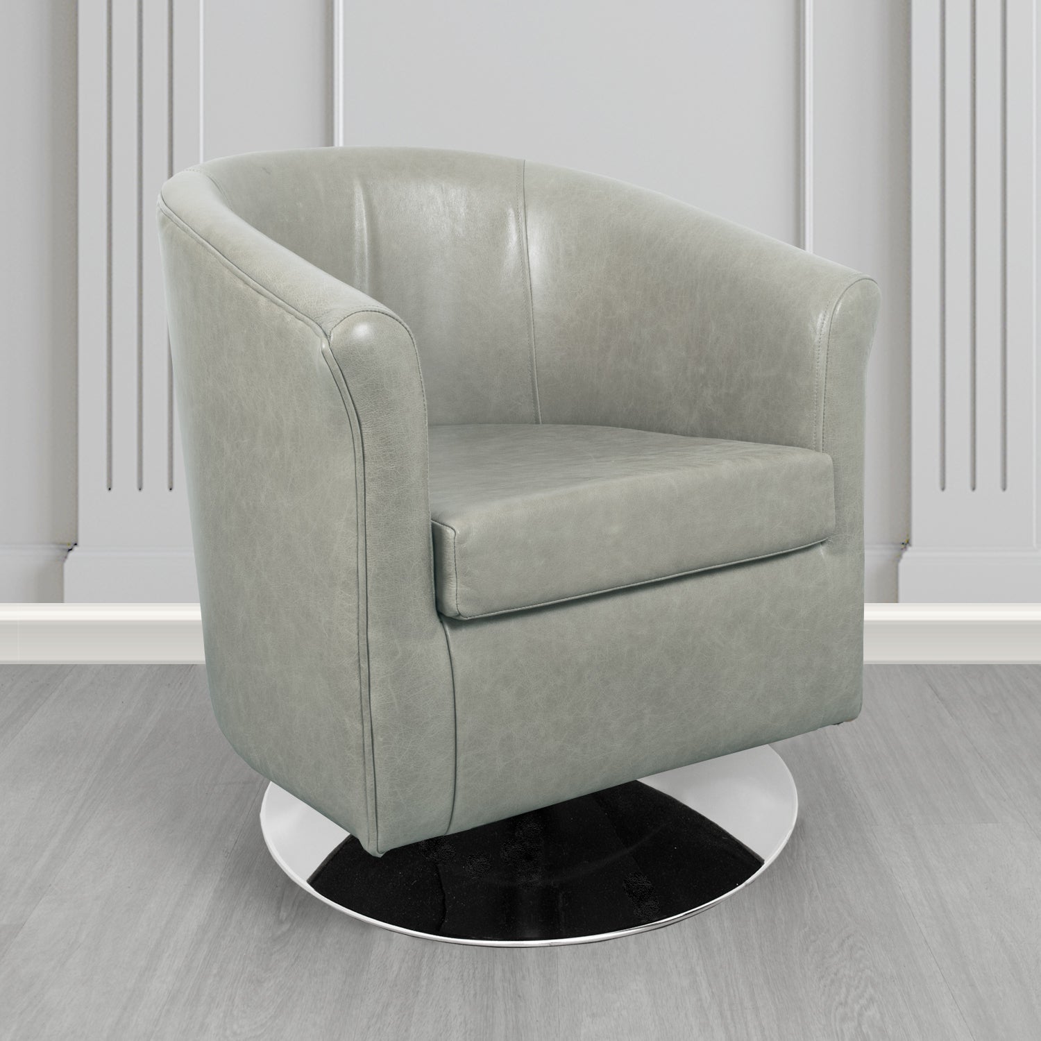 Tuscany Swivel Tub Chair in Crest Leather Old English Crib 5 Genuine Leather