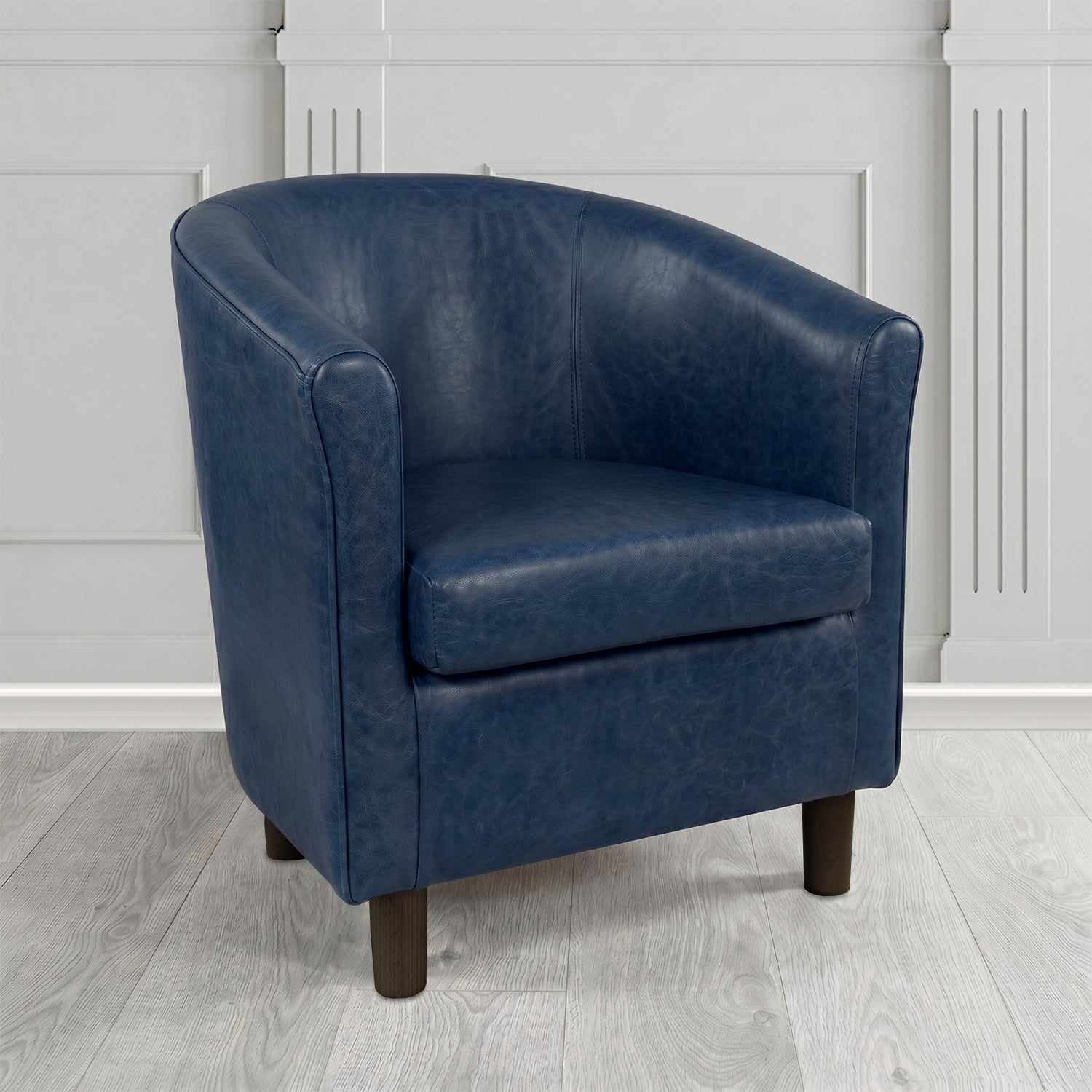 Tuscany Tub Chair in Crest Leather Old English Crib 5 Genuine Leather