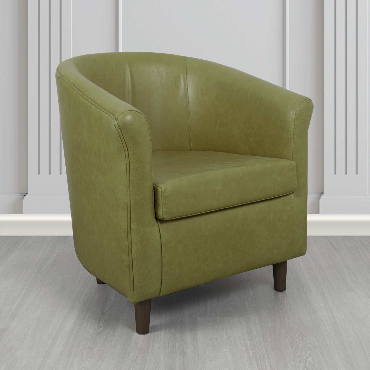 Tuscany Tub Chair in Crest Leather Old English Crib 5 Genuine Leather