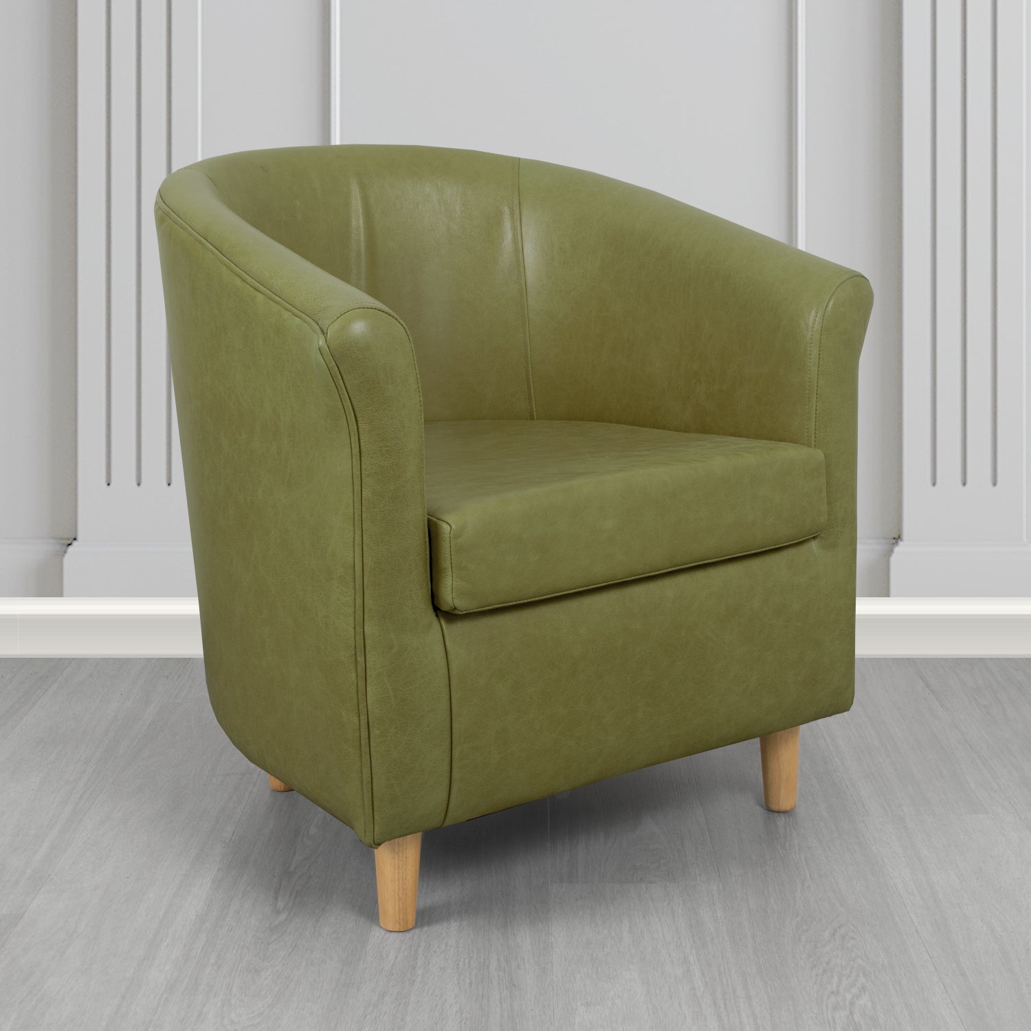 Tuscany Tub Chair in Crest Leather Old English Crib 5 Genuine Leather