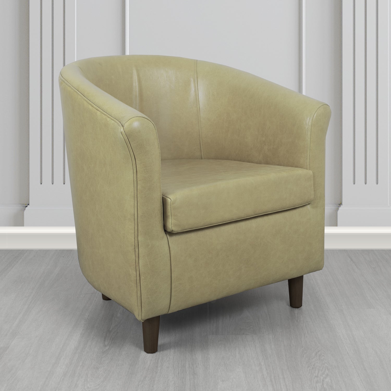 Tuscany Tub Chair in Crest Leather Old English Crib 5 Genuine Leather