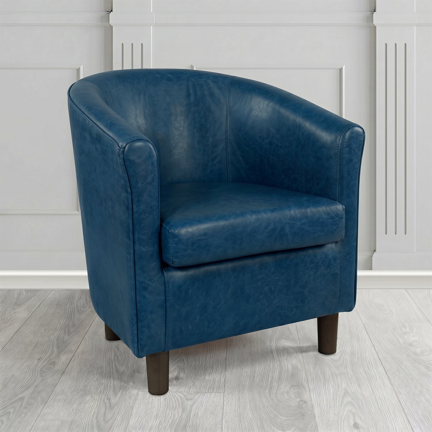 Tuscany Tub Chair in Crest Leather Old English Crib 5 Genuine Leather