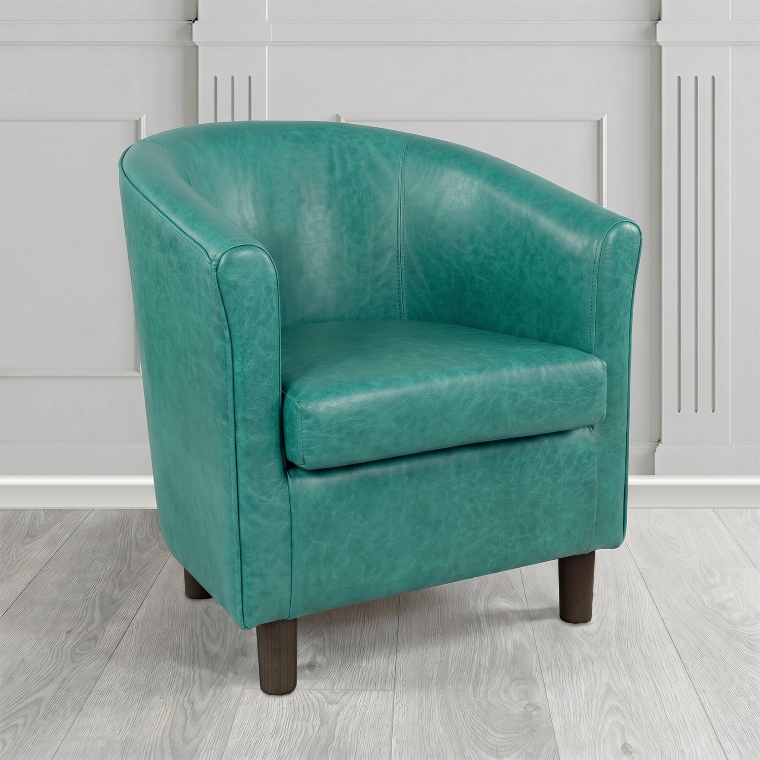 Tuscany Tub Chair in Crest Leather Old English Crib 5 Genuine Leather
