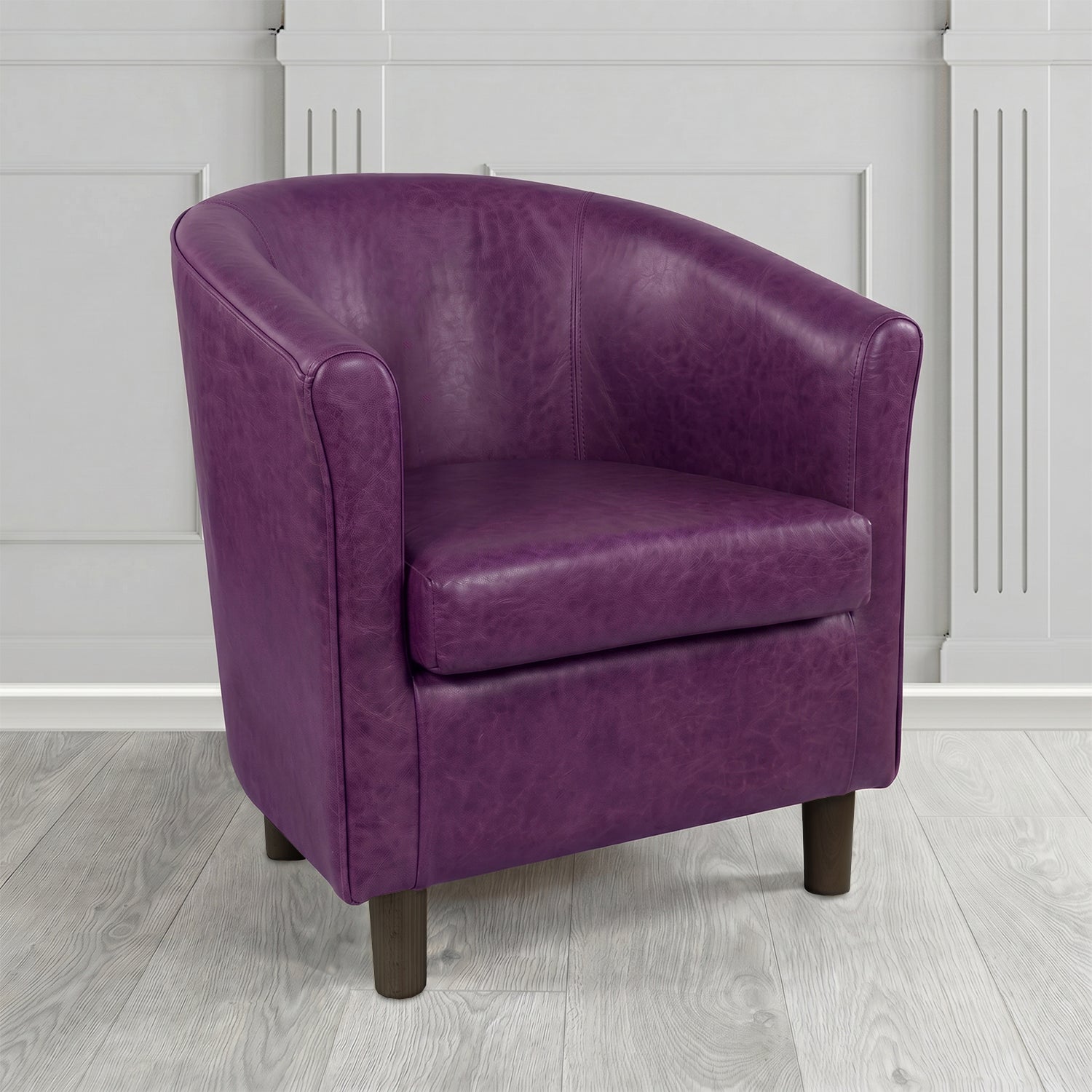 Tuscany Tub Chair in Crest Leather Old English Crib 5 Genuine Leather
