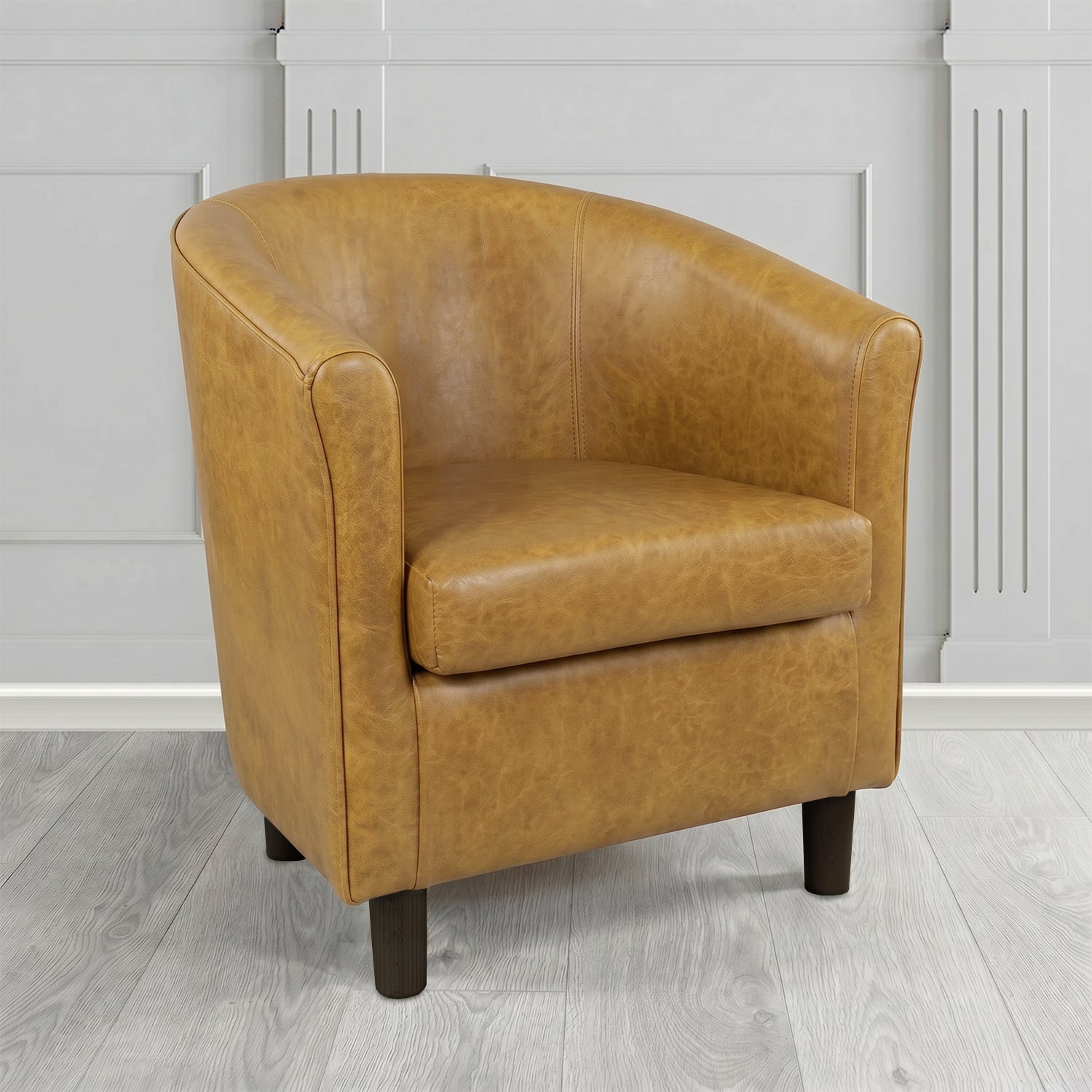 Tuscany Tub Chair in Crest Leather Old English Crib 5 Genuine Leather