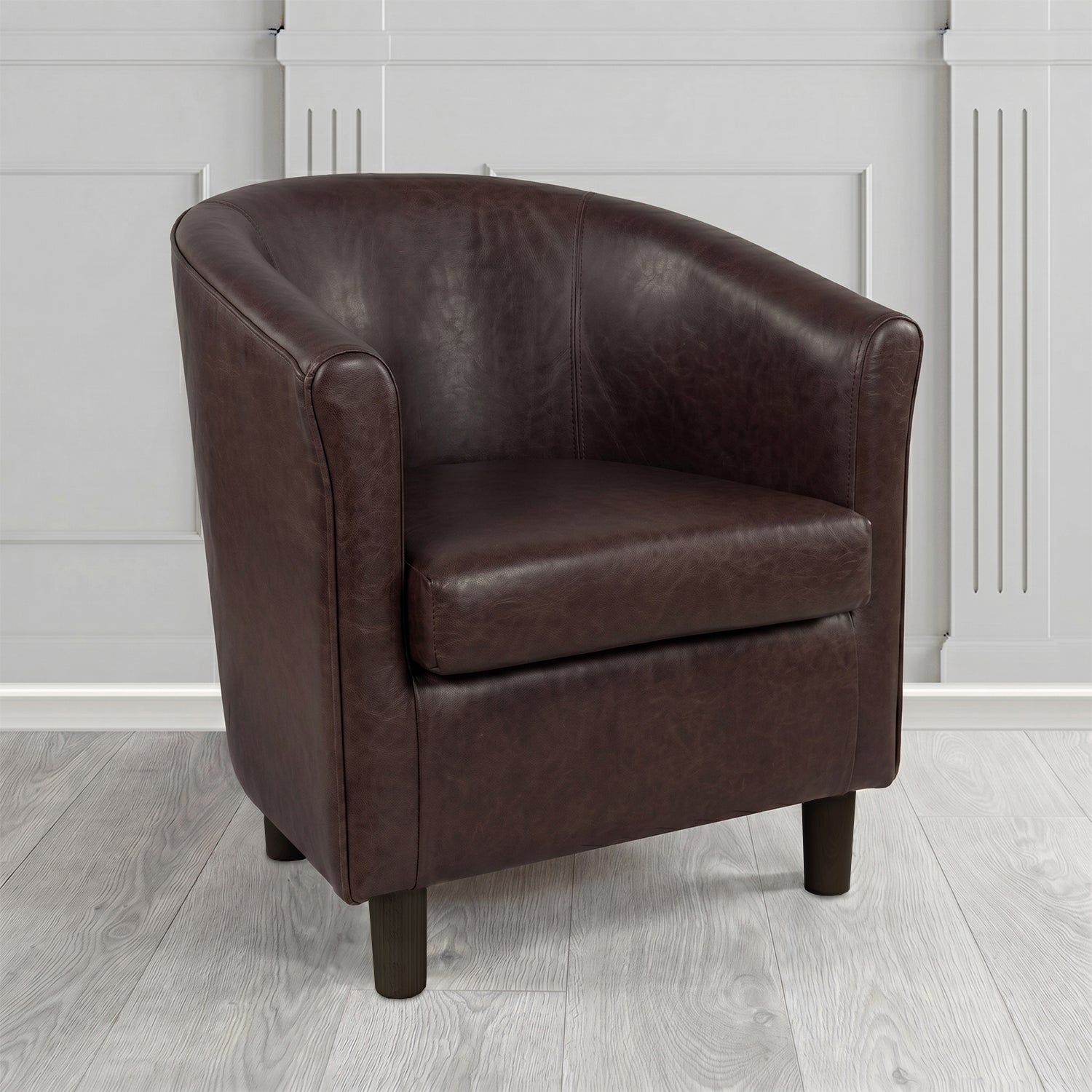 Tuscany Tub Chair in Crest Leather Old English Crib 5 Genuine Leather