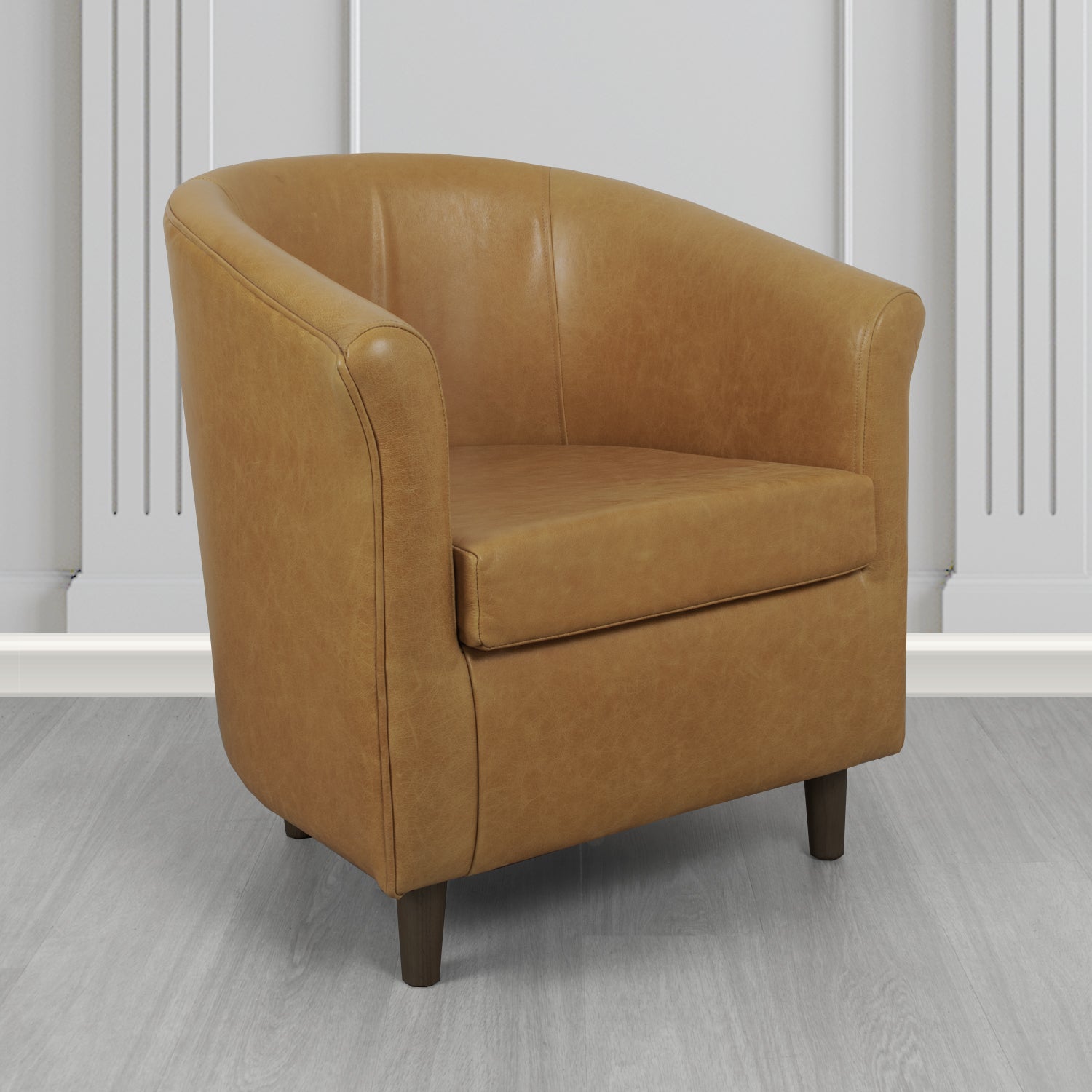 Tuscany Tub Chair in Crest Leather Old English Crib 5 Genuine Leather