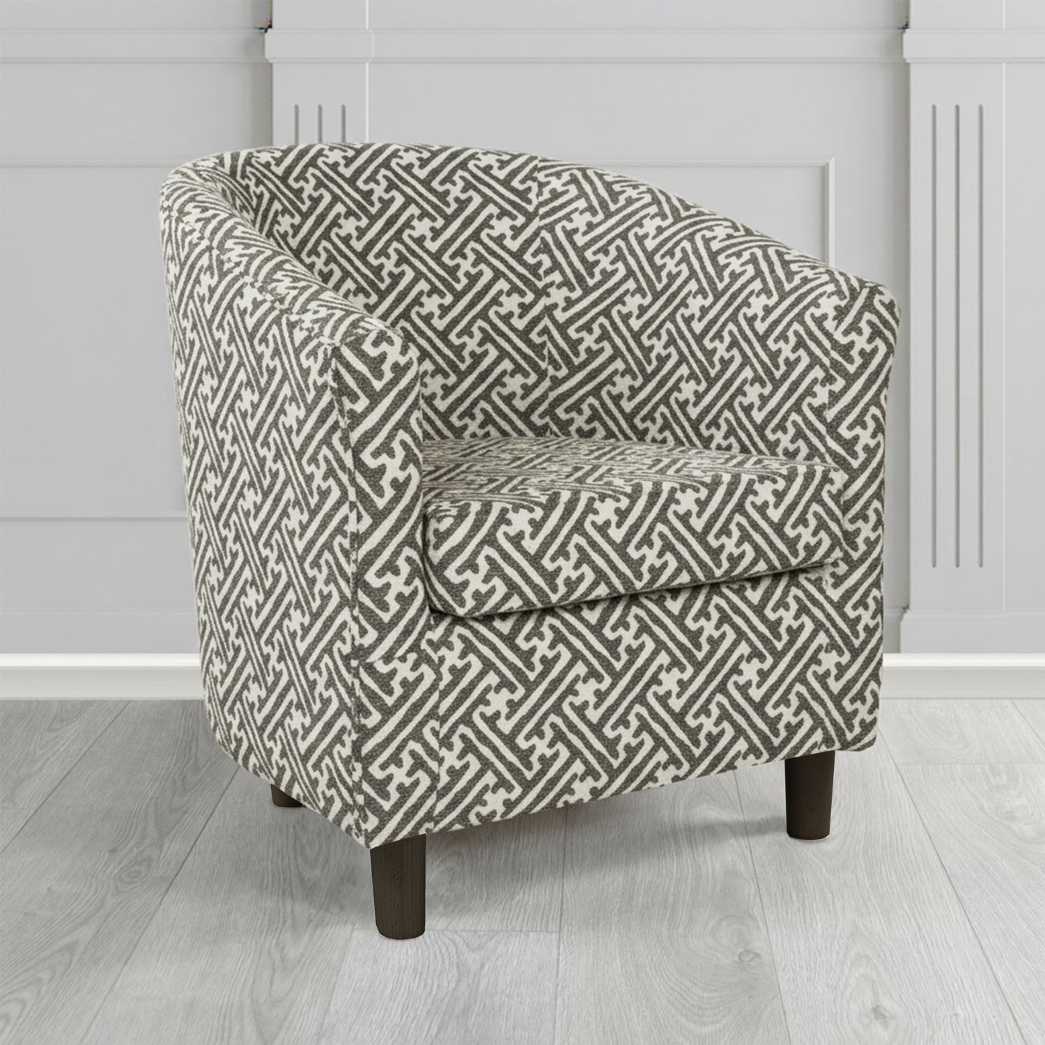 Tuscany Tub Chair in Fryett's Paulo Geometric Pattern Fabric