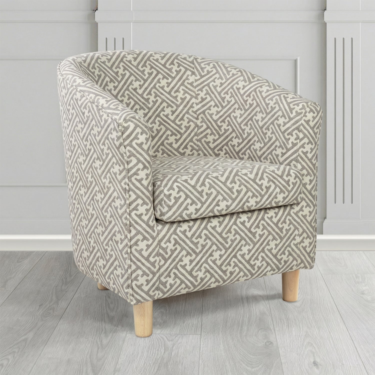 Tuscany Tub Chair in Fryett's Paulo Geometric Pattern Fabric