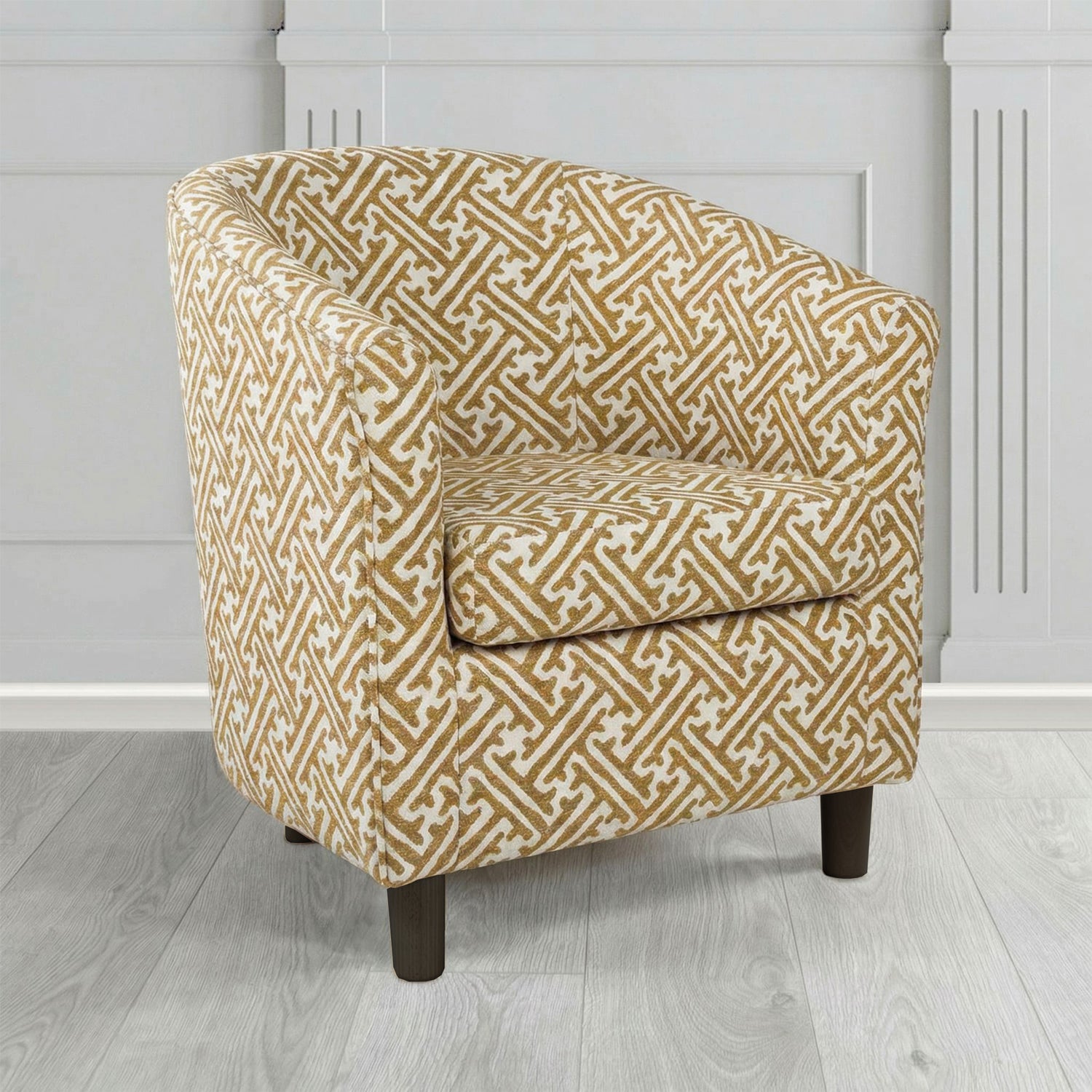 Tuscany Tub Chair in Fryett's Paulo Geometric Pattern Fabric