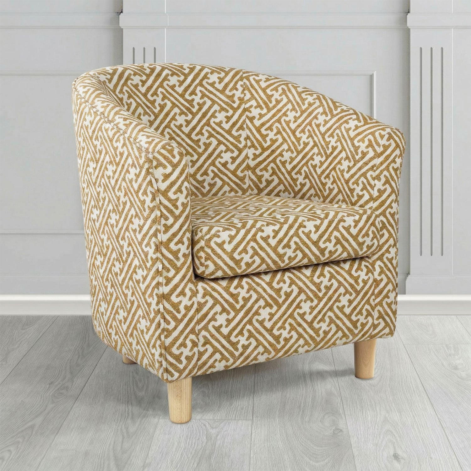 Tuscany Tub Chair in Fryett's Paulo Geometric Pattern Fabric