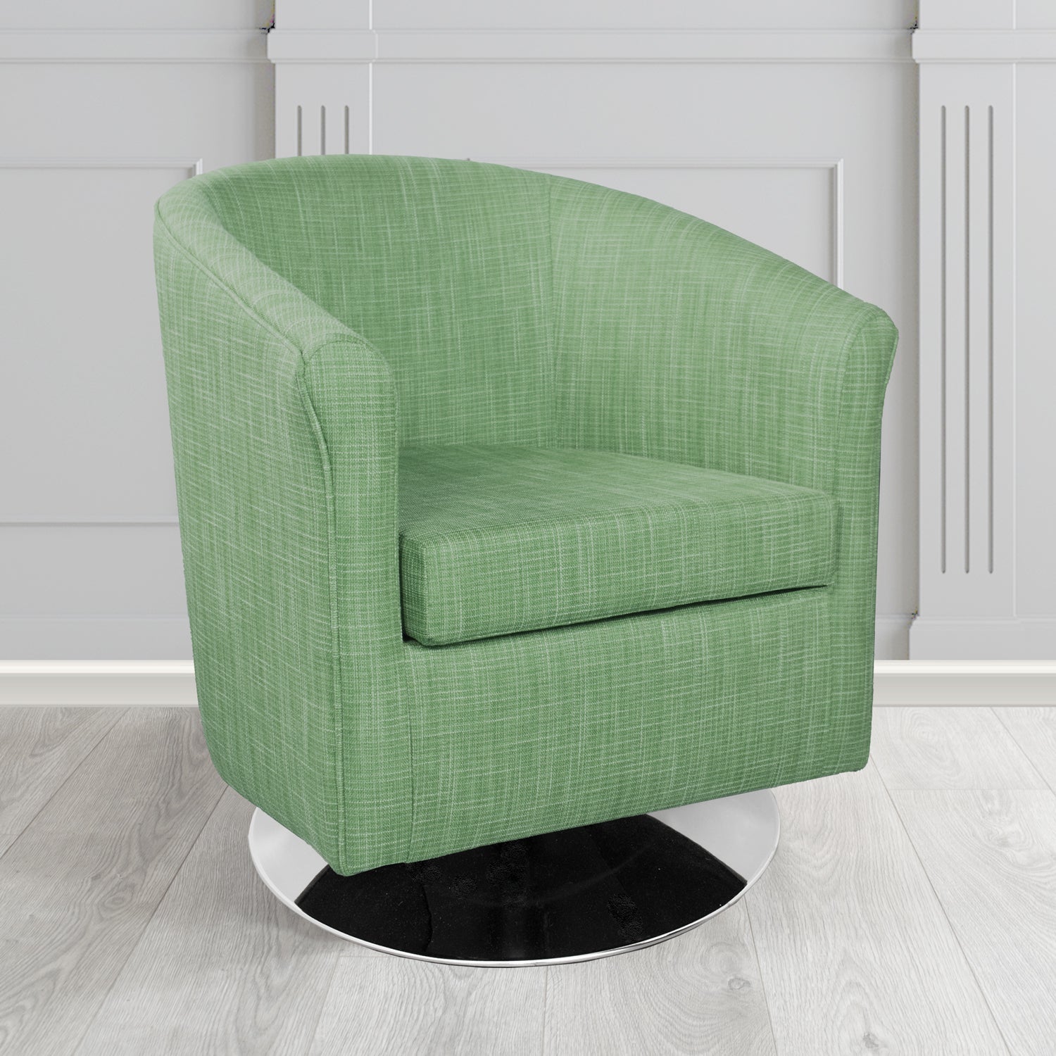 Tuscany Swivel Tub Chair in Chieftain Fabrics Ravel Contract Crib 5 Fabric - Antimicrobial & Water-Resistant