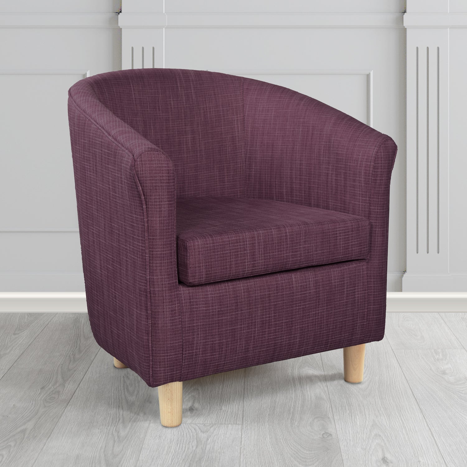 Tuscany Tub Chair in Chieftain Fabrics Ravel Contract Crib 5 Fabric - Antimicrobial & Water-Resistant