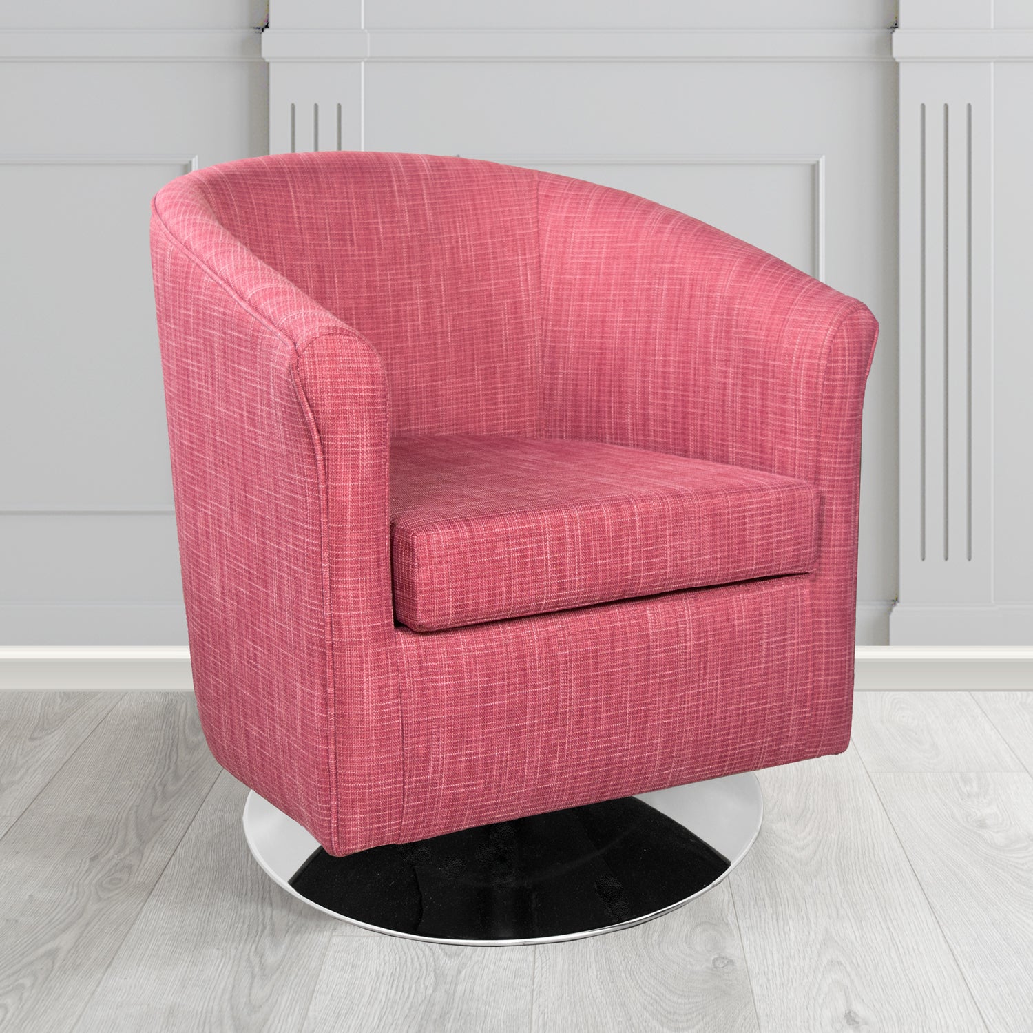 Tuscany Swivel Tub Chair in Chieftain Fabrics Ravel Contract Crib 5 Fabric - Antimicrobial & Water-Resistant