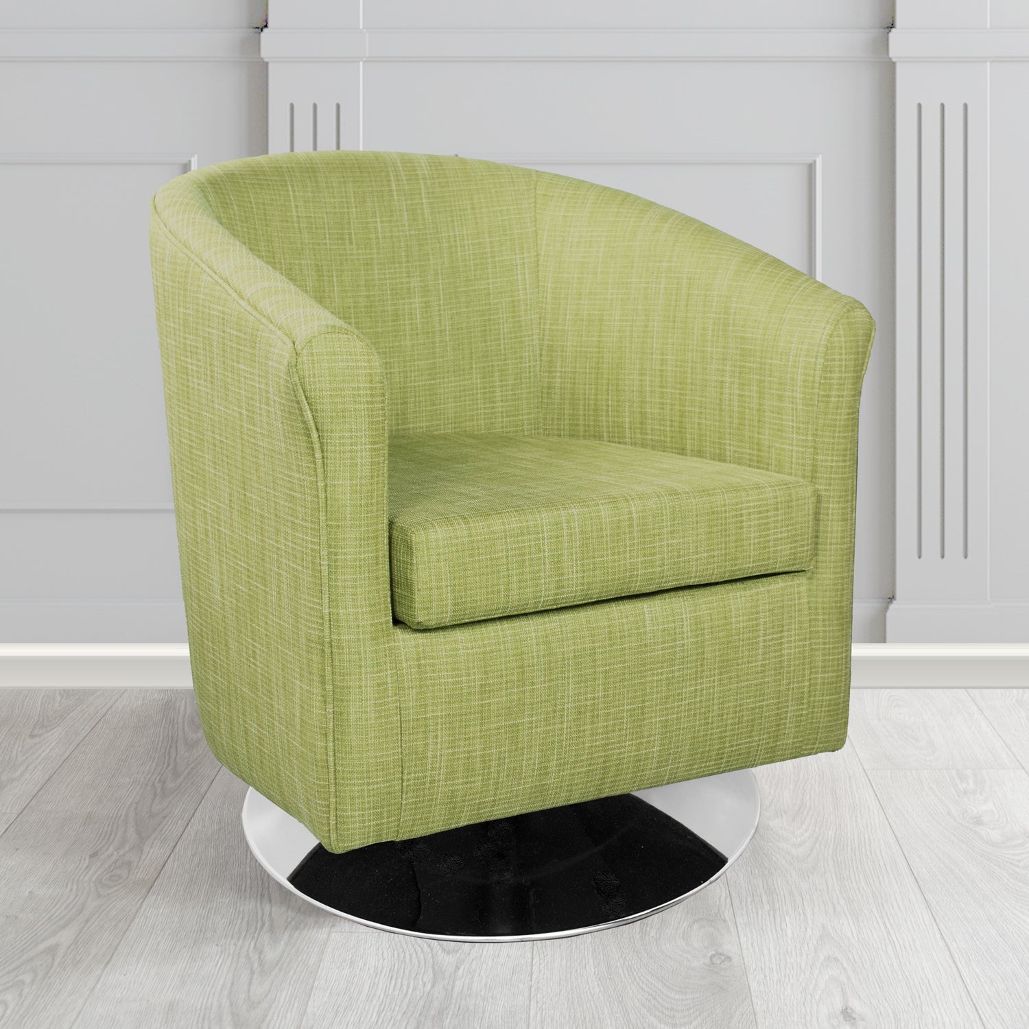 Tuscany Swivel Tub Chair in Chieftain Fabrics Ravel Contract Crib 5 Fabric - Antimicrobial & Water-Resistant