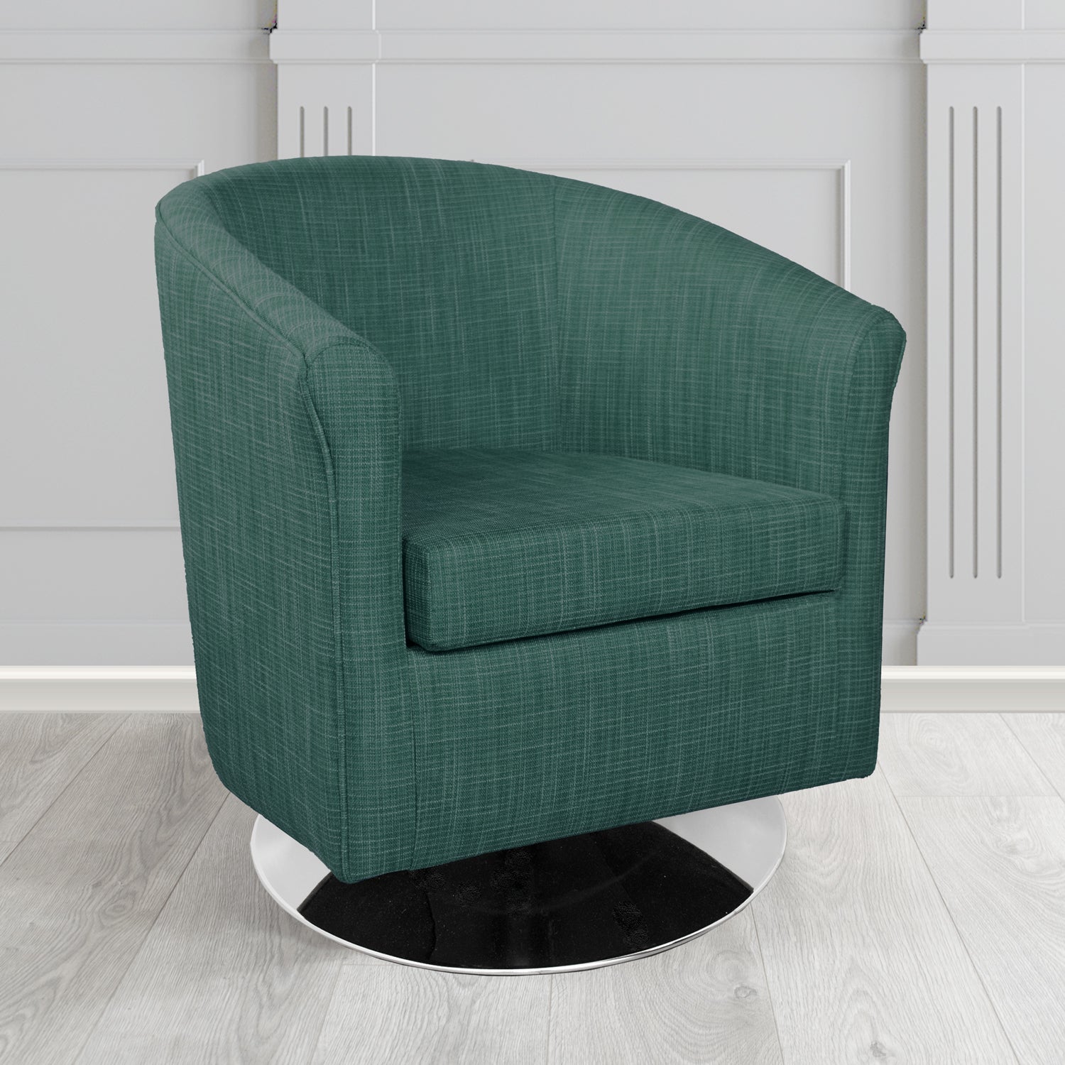 Tuscany Swivel Tub Chair in Chieftain Fabrics Ravel Contract Crib 5 Fabric - Antimicrobial & Water-Resistant