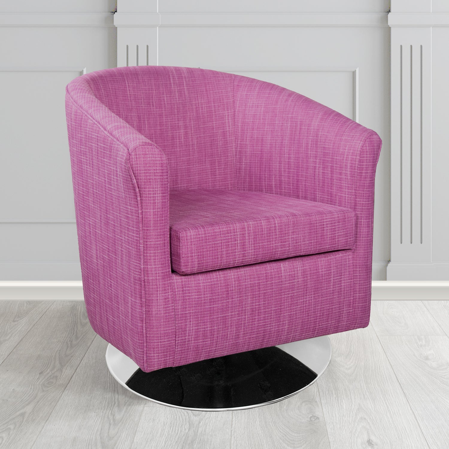 Tuscany Swivel Tub Chair in Chieftain Fabrics Ravel Contract Crib 5 Fabric - Antimicrobial & Water-Resistant