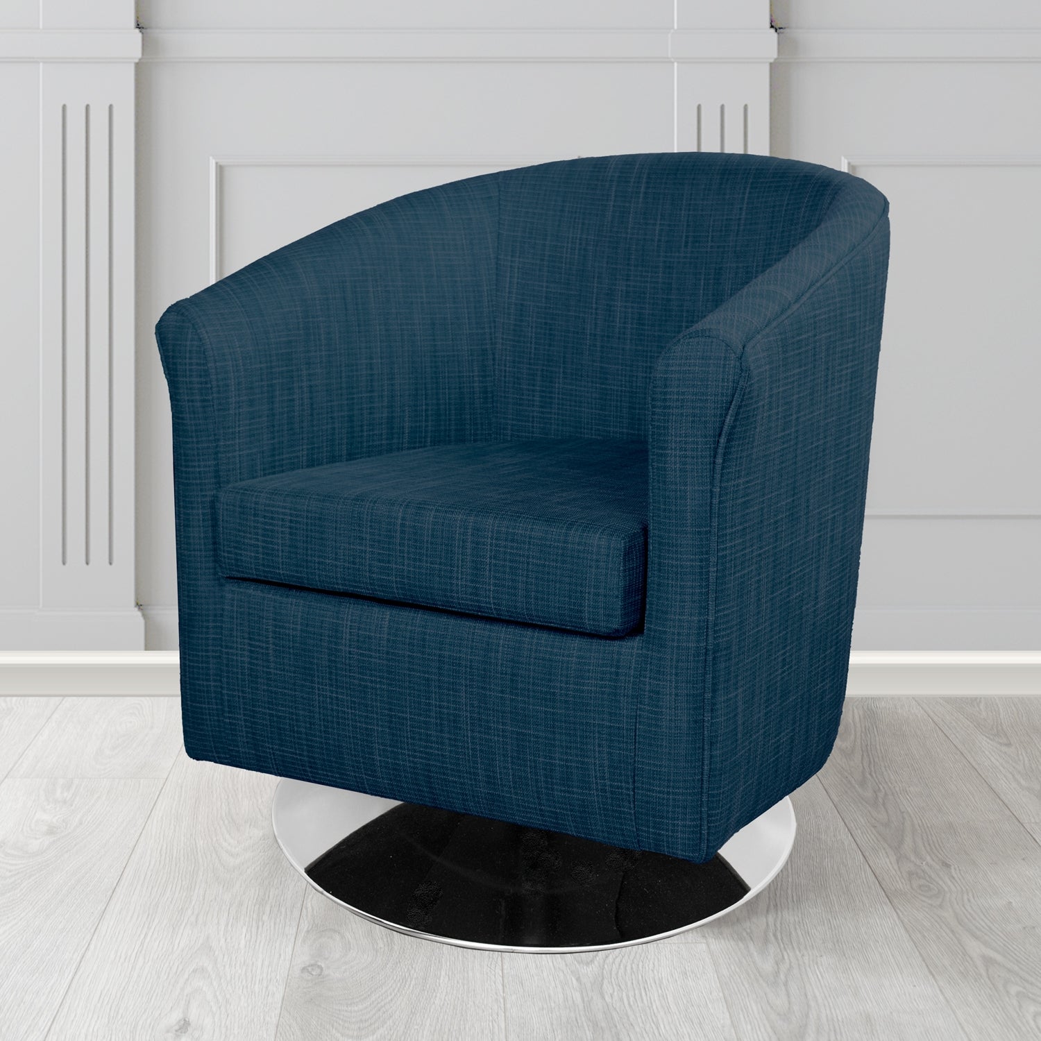 Tuscany Swivel Tub Chair in Chieftain Fabrics Ravel Contract Crib 5 Fabric - Antimicrobial & Water-Resistant