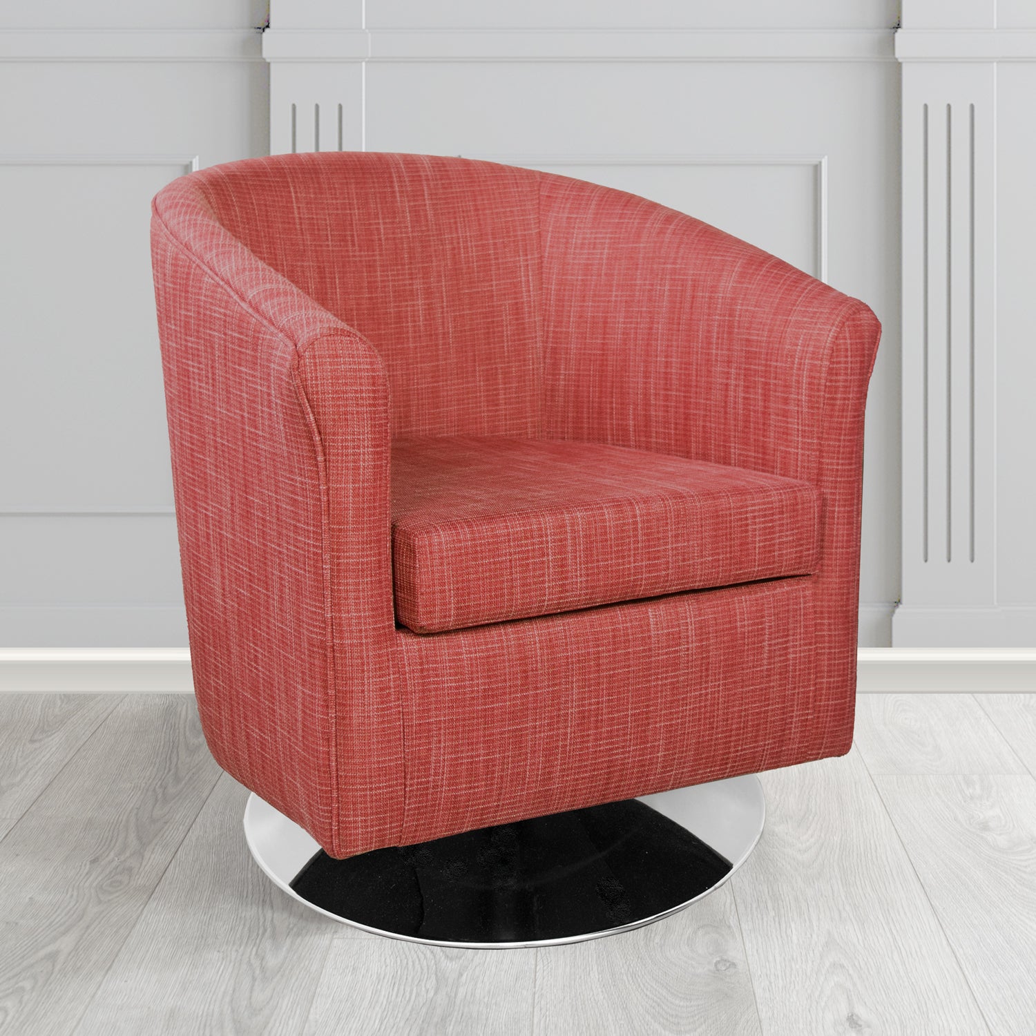 Tuscany Swivel Tub Chair in Chieftain Fabrics Ravel Contract Crib 5 Fabric - Antimicrobial & Water-Resistant