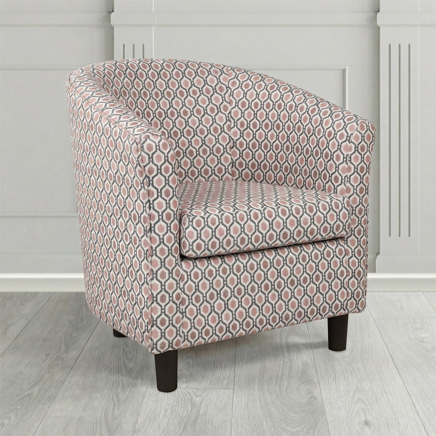 Tuscany Tub Chair in Fryett's Recco Geometric Pattern Fabric