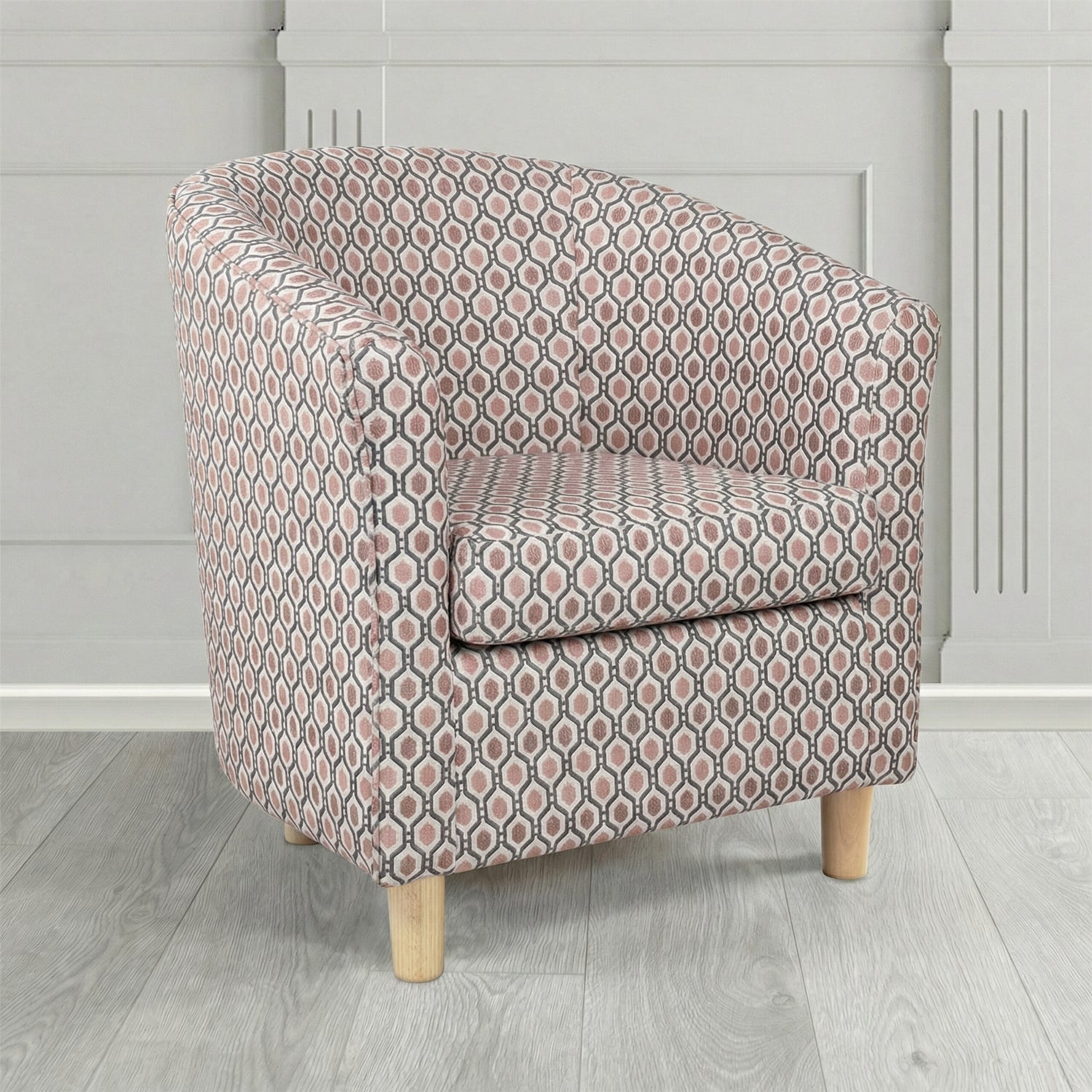 Tuscany Tub Chair in Fryett's Recco Geometric Pattern Fabric