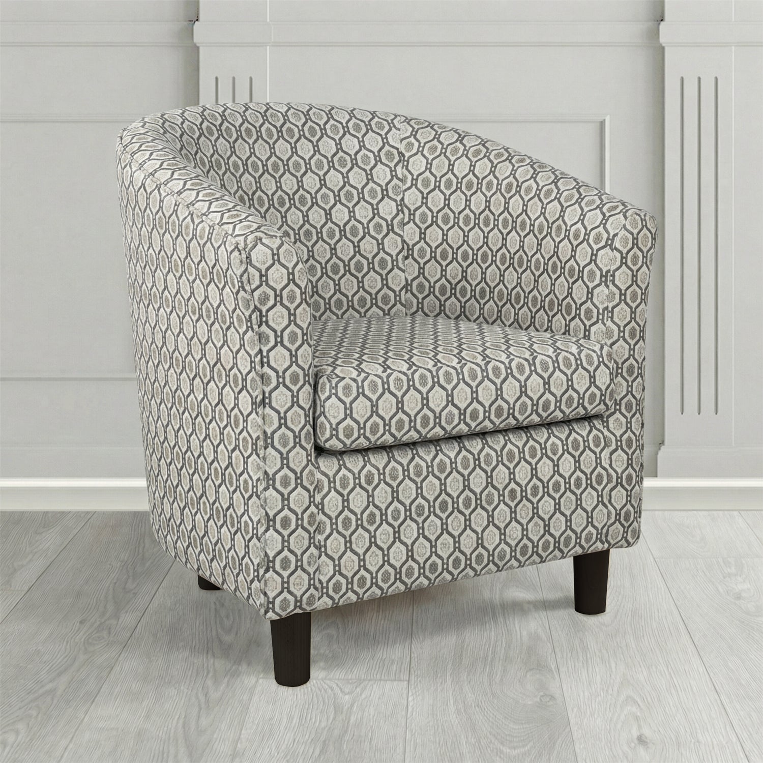 Tuscany Tub Chair in Fryett's Recco Geometric Pattern Fabric