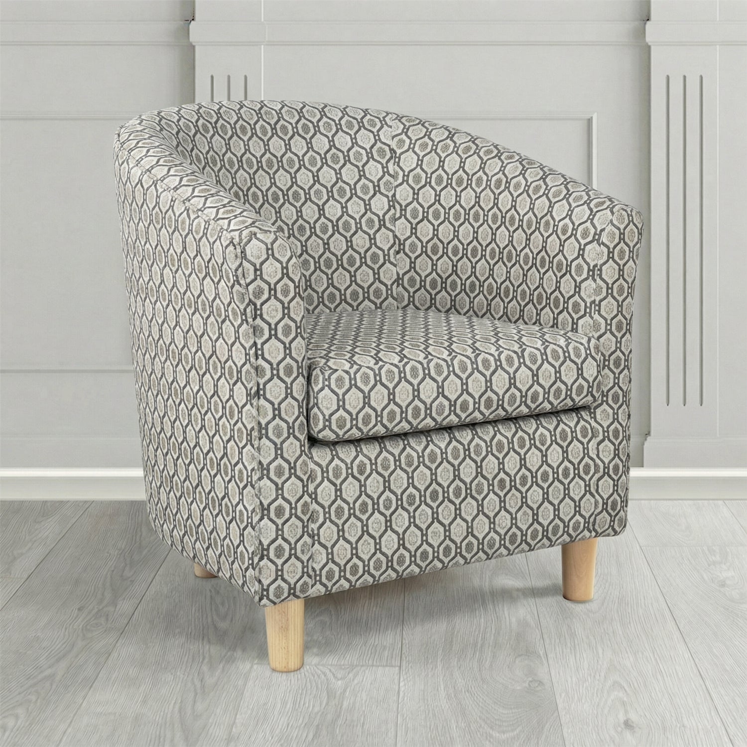 Tuscany Tub Chair in Fryett's Recco Geometric Pattern Fabric