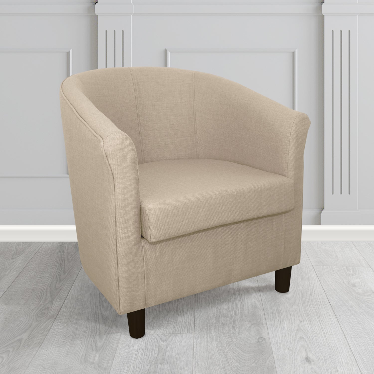 Tuscany Tub Chair in Romo Osumi Plain Cotton Blend Crib 5 Fabric