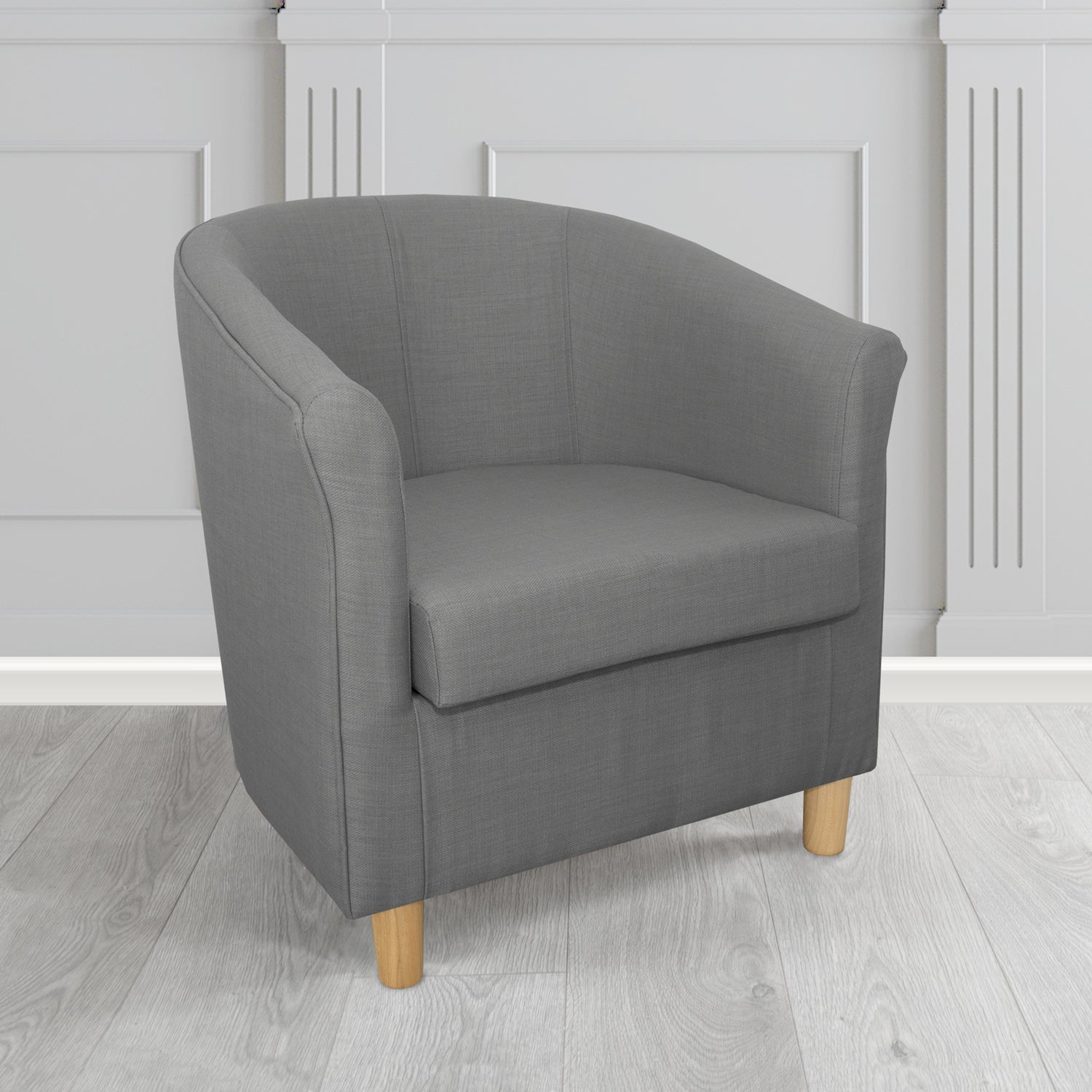 Tuscany Tub Chair in Romo Osumi Plain Cotton Blend Crib 5 Fabric