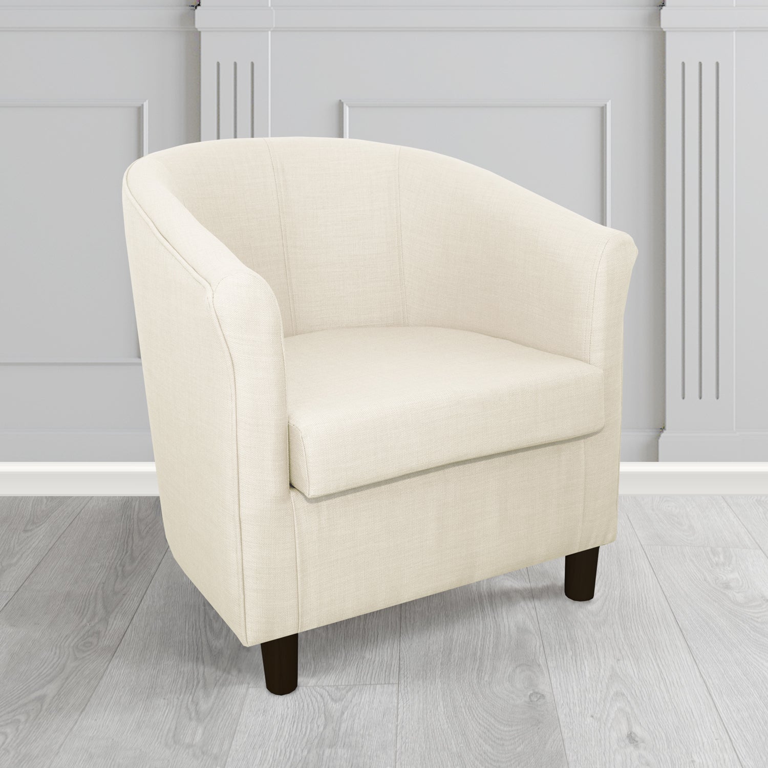 Tuscany Tub Chair in Romo Osumi Plain Cotton Blend Crib 5 Fabric