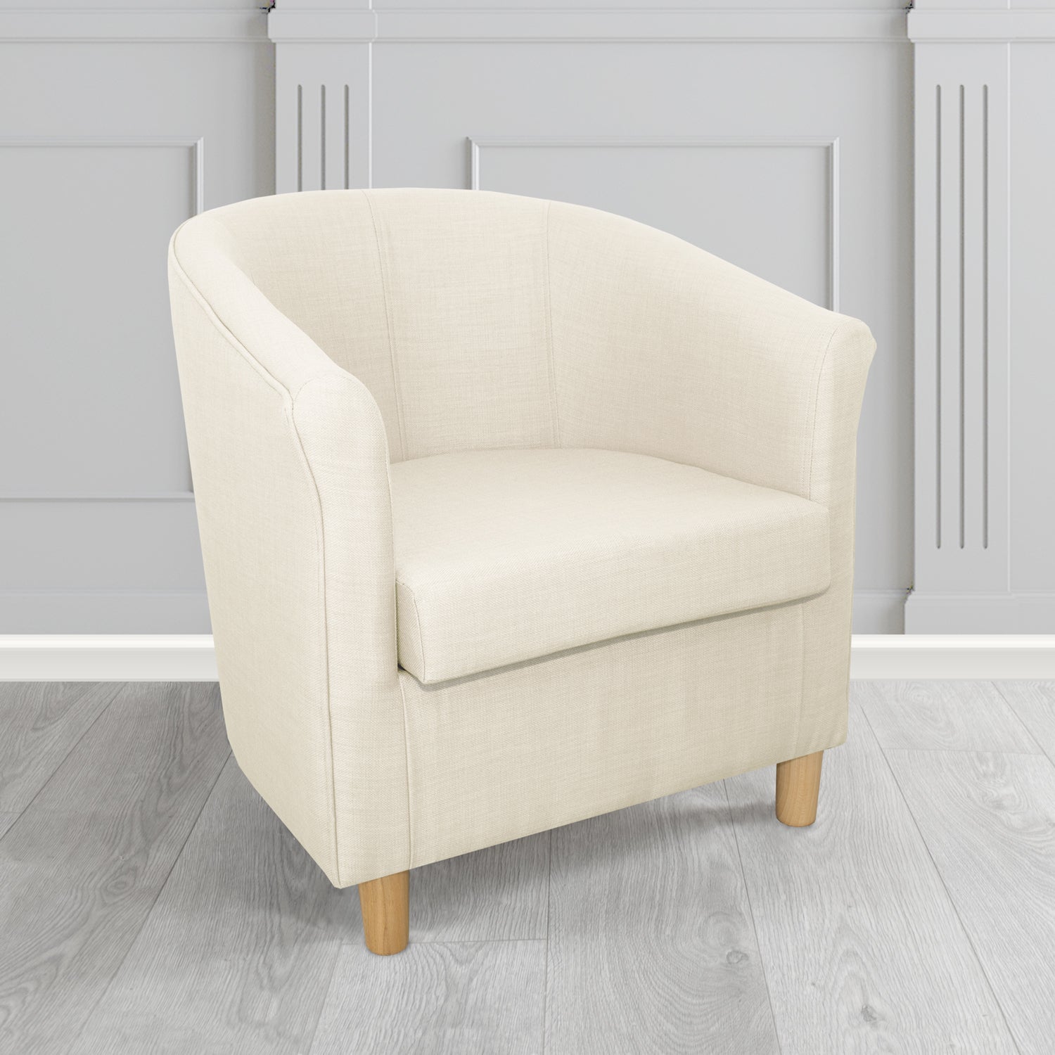 Tuscany Tub Chair in Romo Osumi Plain Cotton Blend Crib 5 Fabric