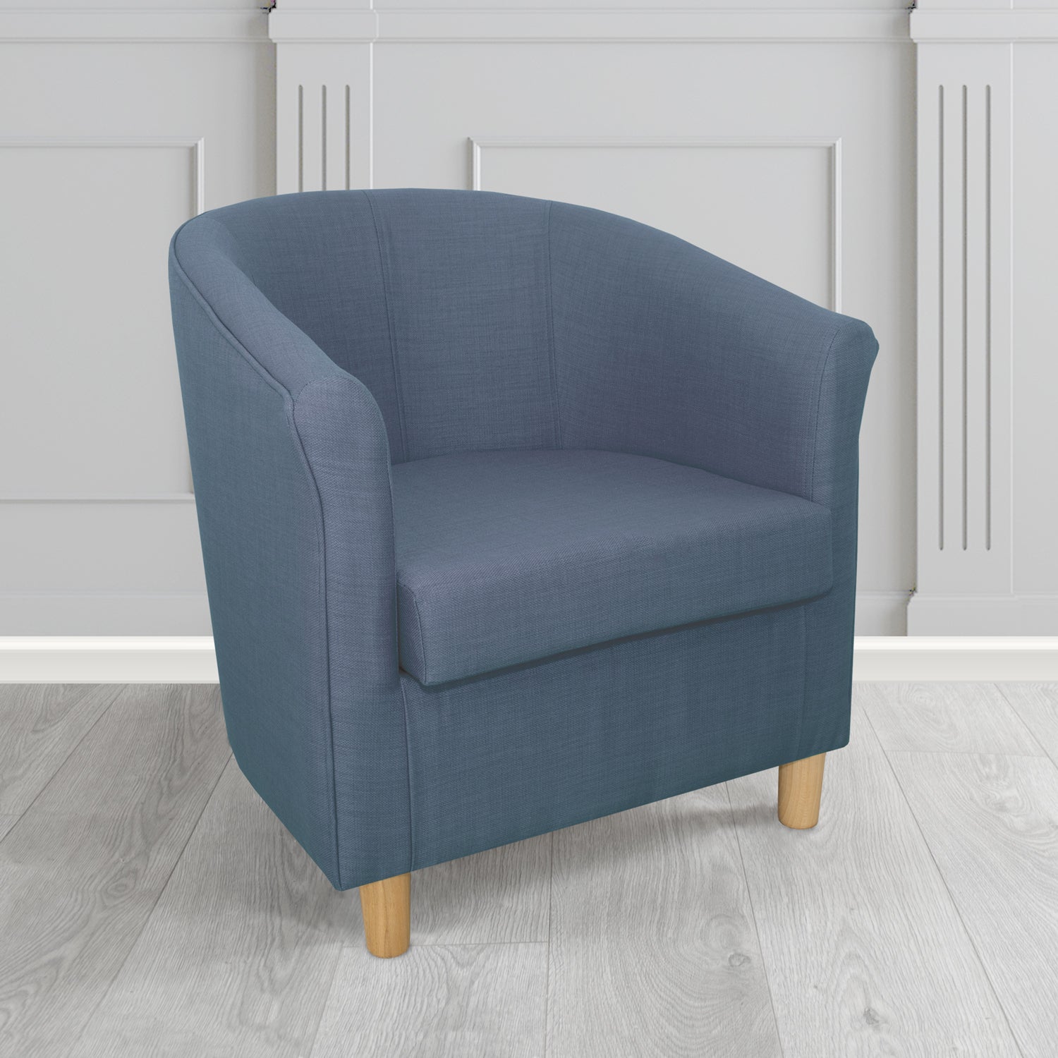 Tuscany Tub Chair in Romo Osumi Plain Cotton Blend Crib 5 Fabric