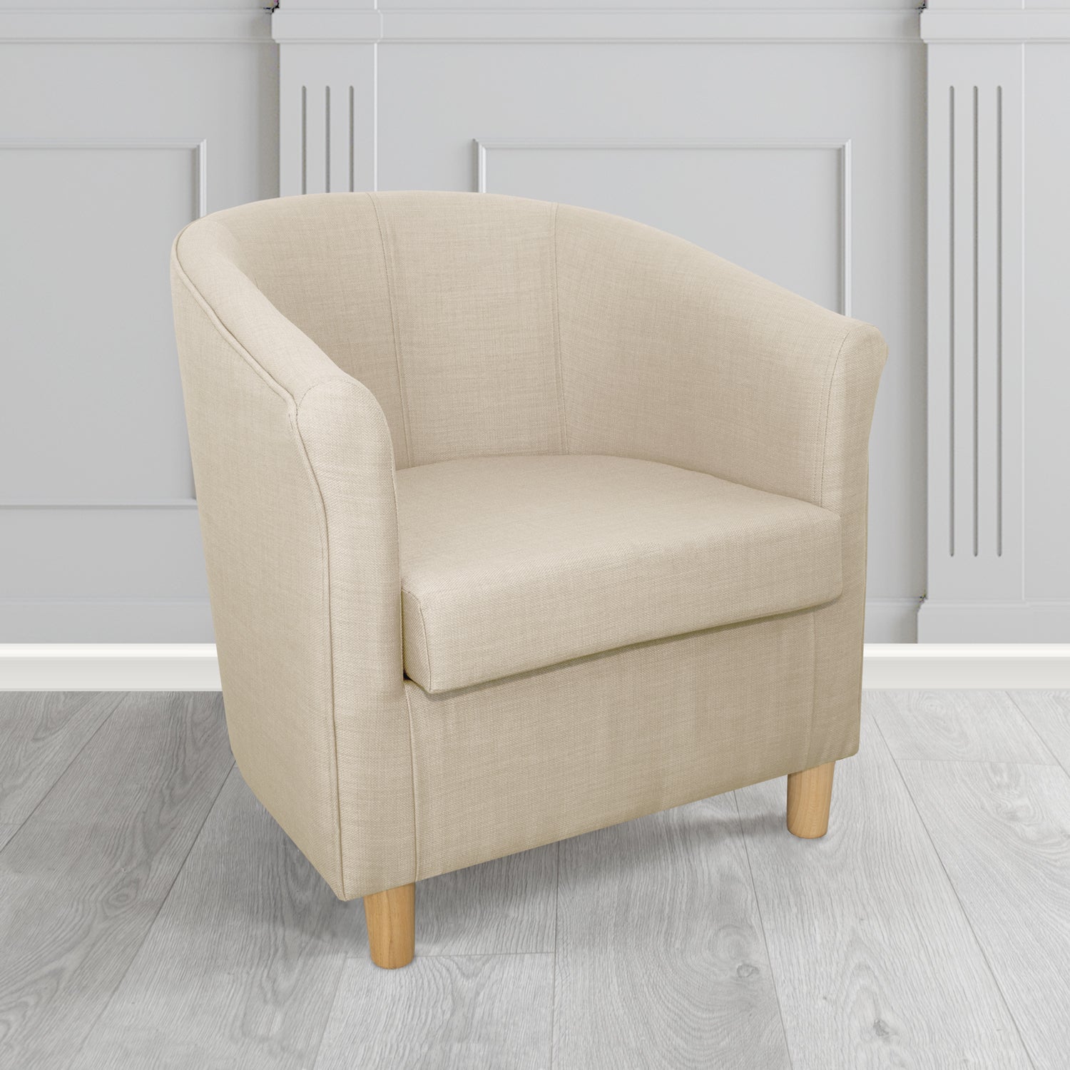 Tuscany Tub Chair in Romo Osumi Plain Cotton Blend Crib 5 Fabric