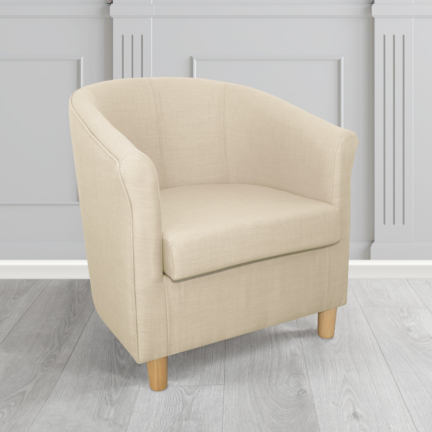 Tuscany Tub Chair in Romo Osumi Plain Cotton Blend Crib 5 Fabric