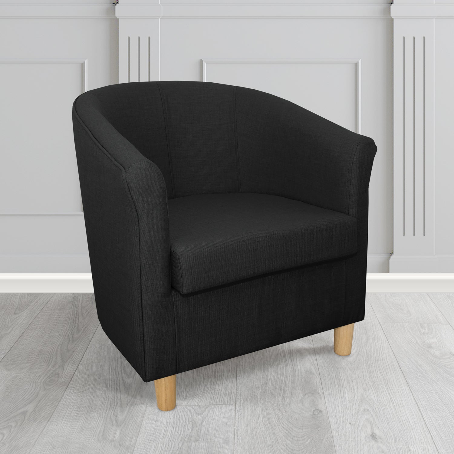 Tuscany Tub Chair in Romo Osumi Plain Cotton Blend Crib 5 Fabric