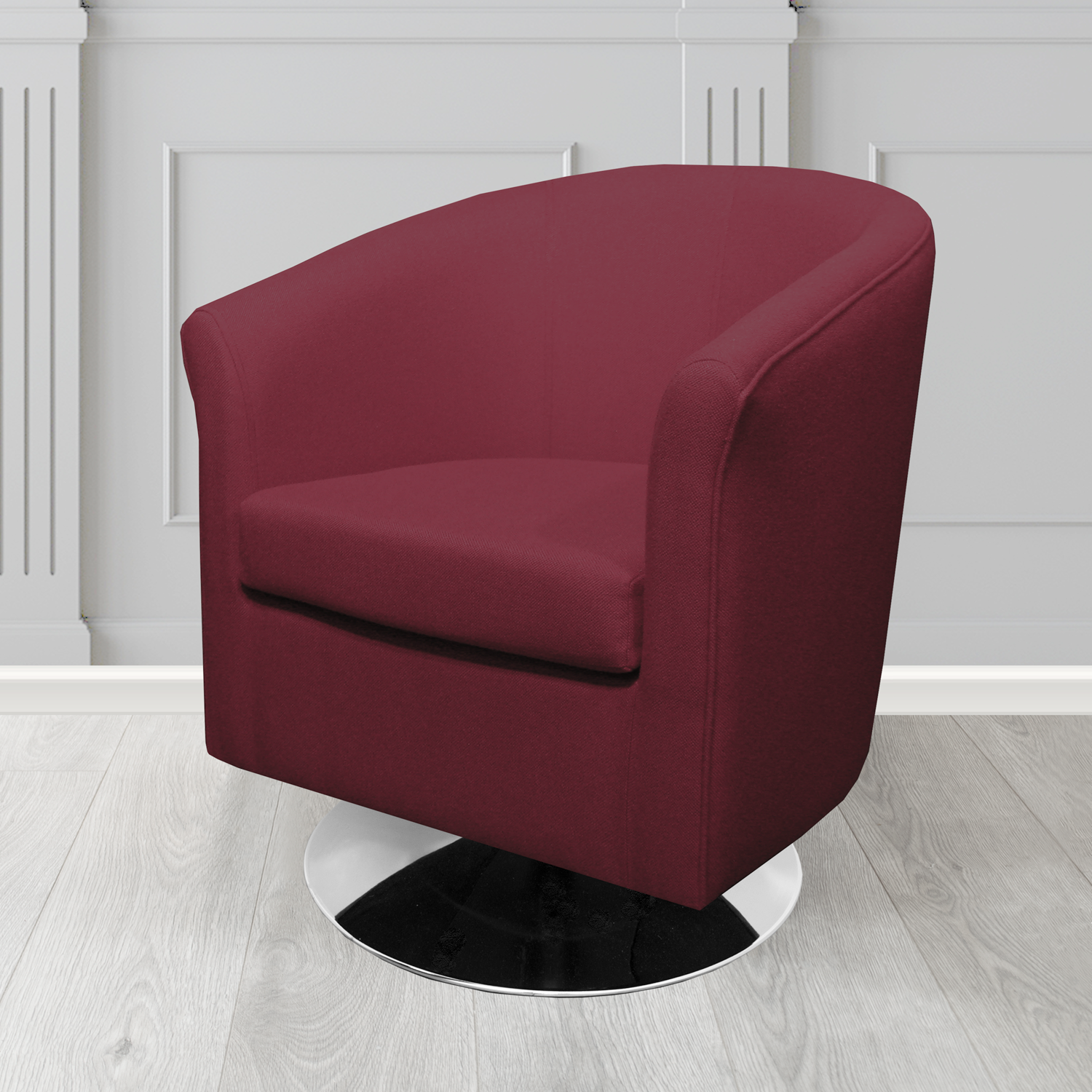 Tuscany Swivel Tub Chair in Camira Mainline Plus Crib 5 Fabric