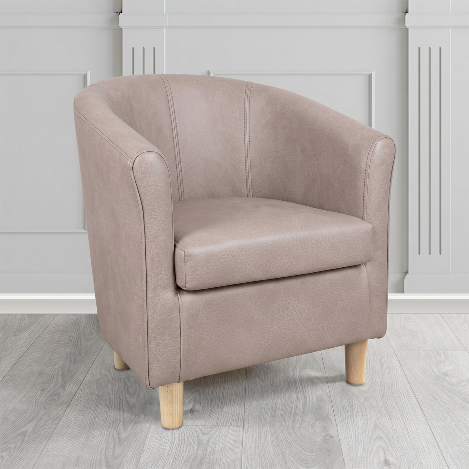 Tuscany Tub Chair in Crest Leather Saloon Semi-Aniline Crib 5 Genuine Leather