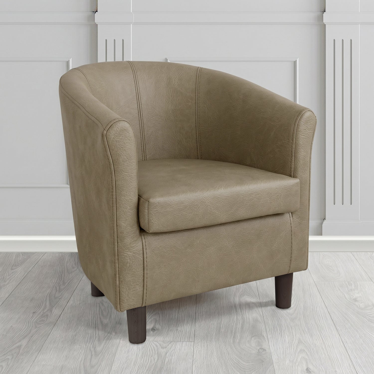 Tuscany Tub Chair in Crest Leather Saloon Semi-Aniline Crib 5 Genuine Leather