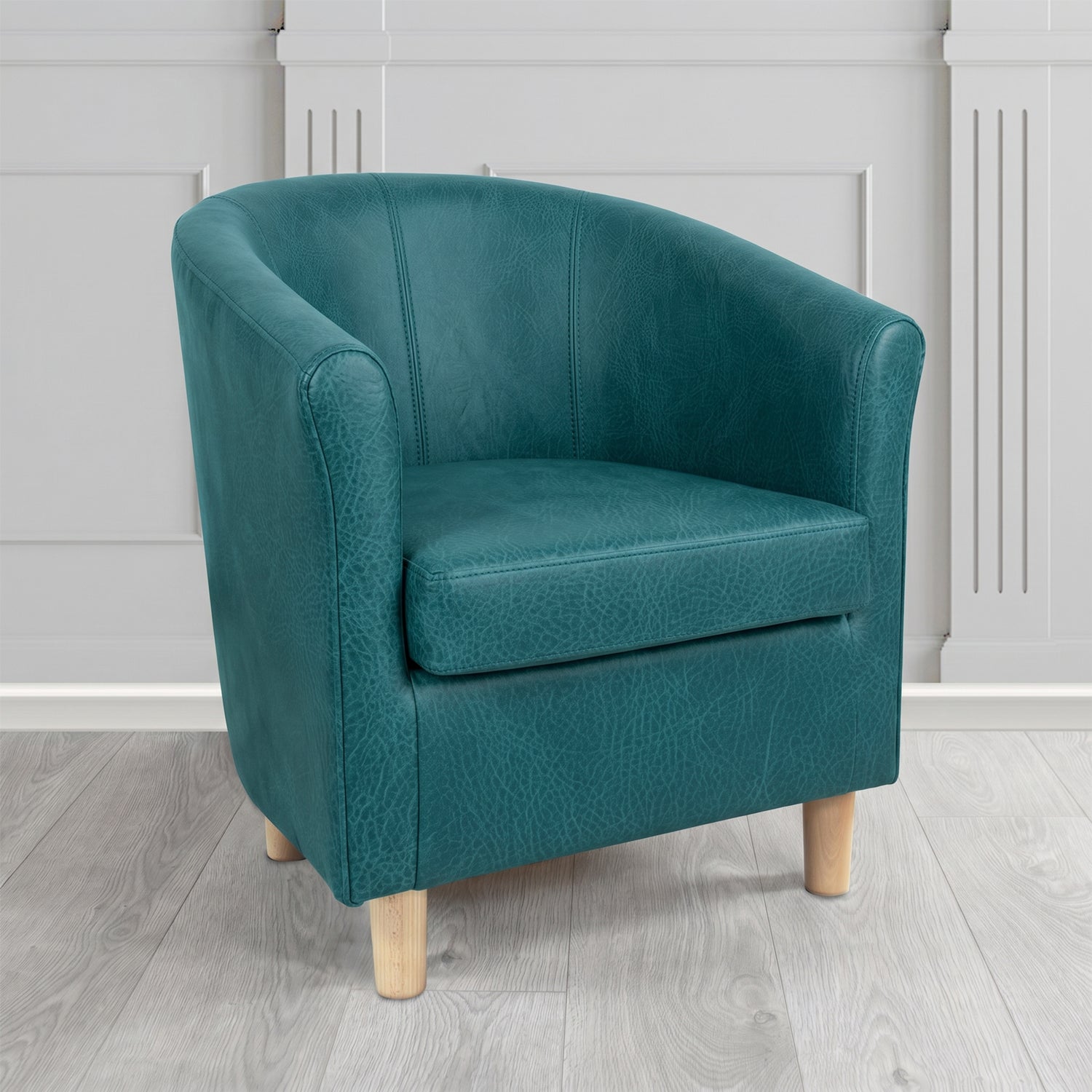 Tuscany Tub Chair in Crest Leather Saloon Semi-Aniline Crib 5 Genuine Leather