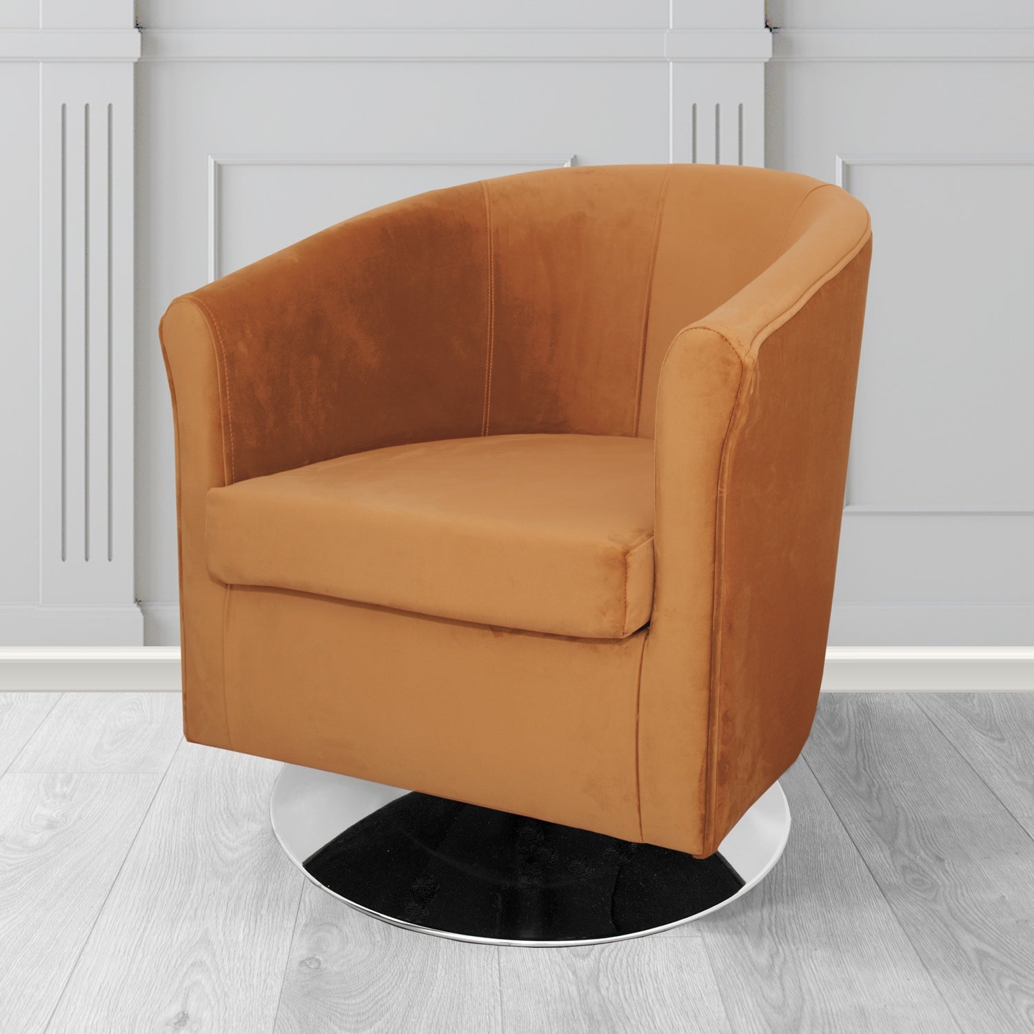 Tuscany Swivel Tub Chair in Sapore Velvet Fabric