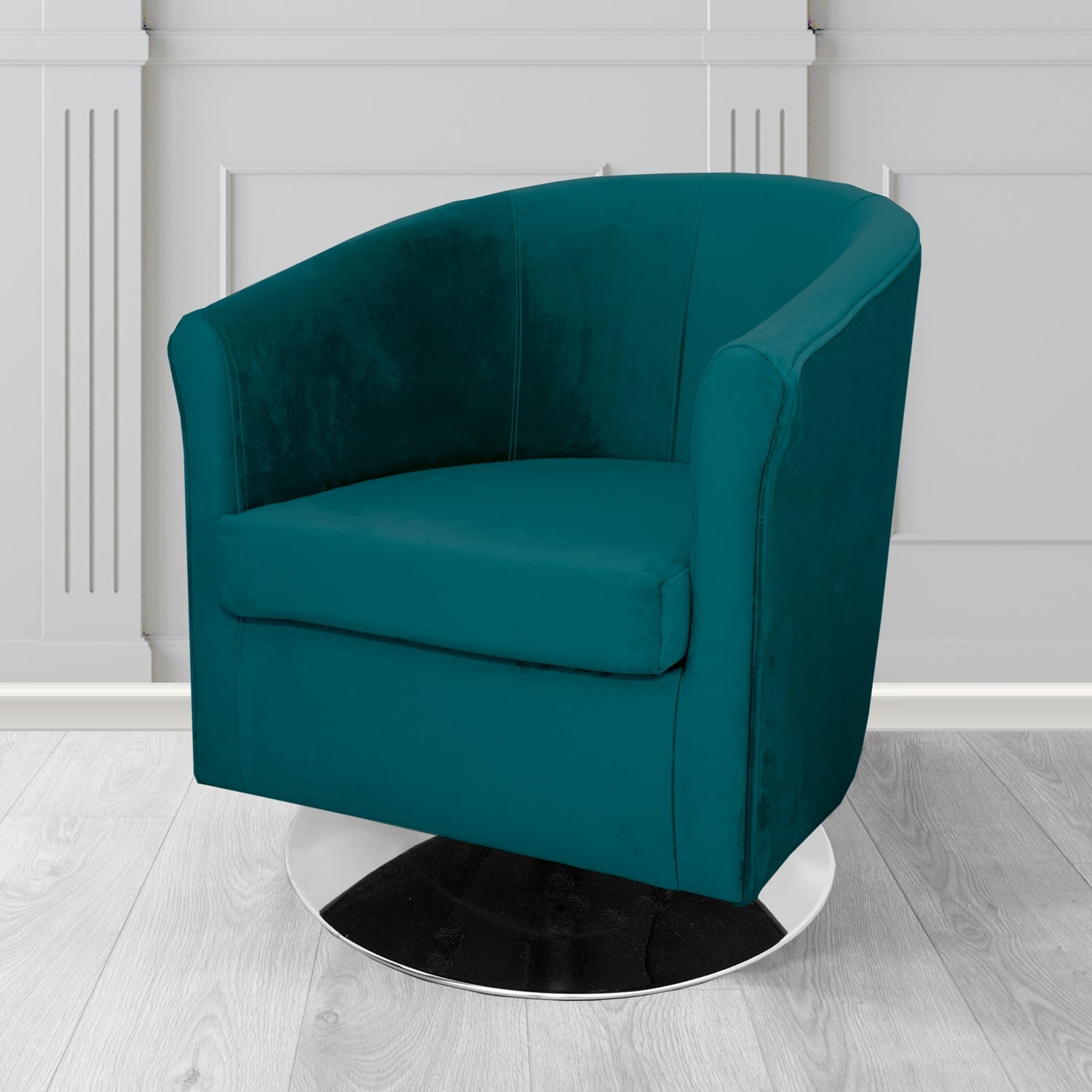 Tuscany Swivel Tub Chair in Sapore Velvet Fabric