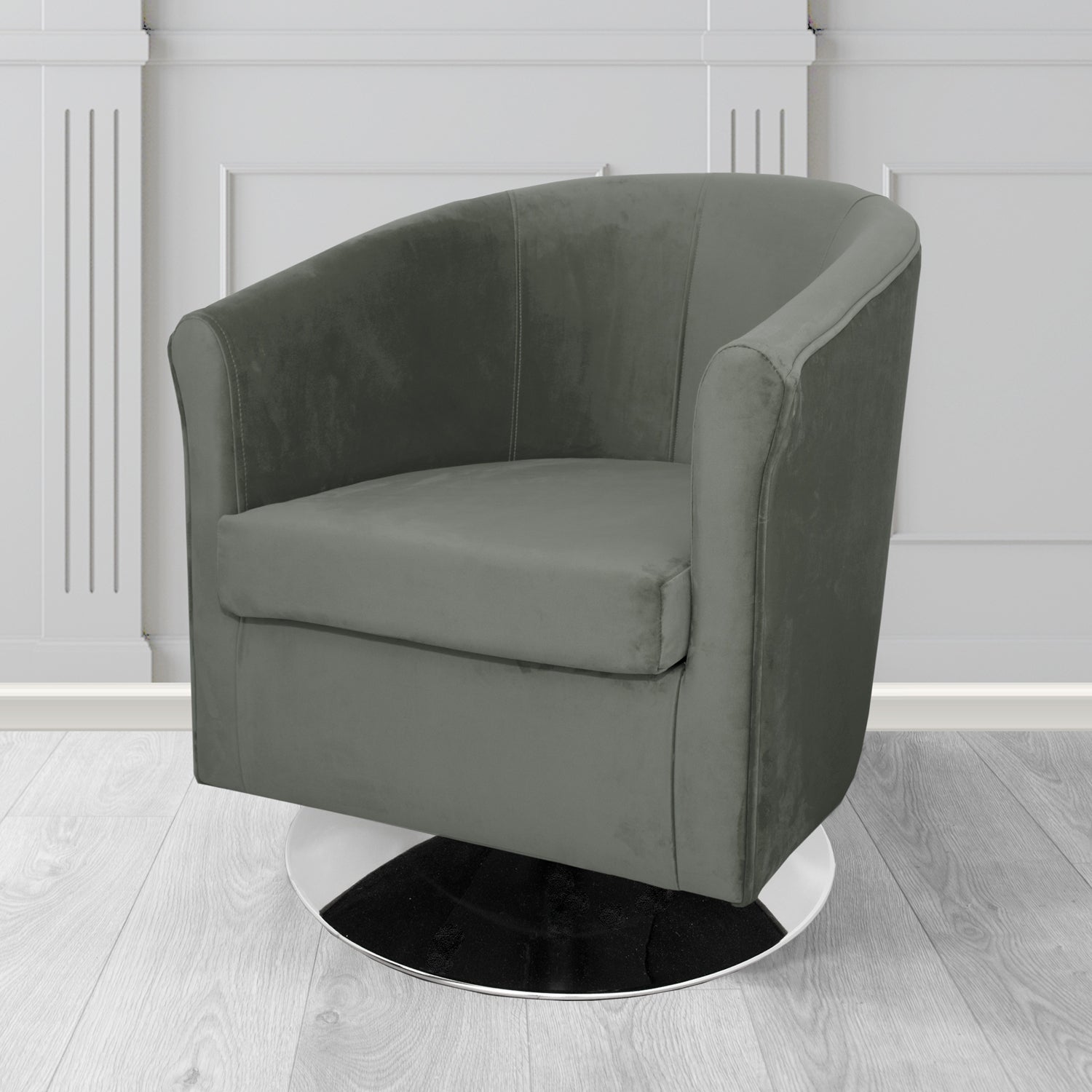 Tuscany Swivel Tub Chair in Sapore Velvet Fabric