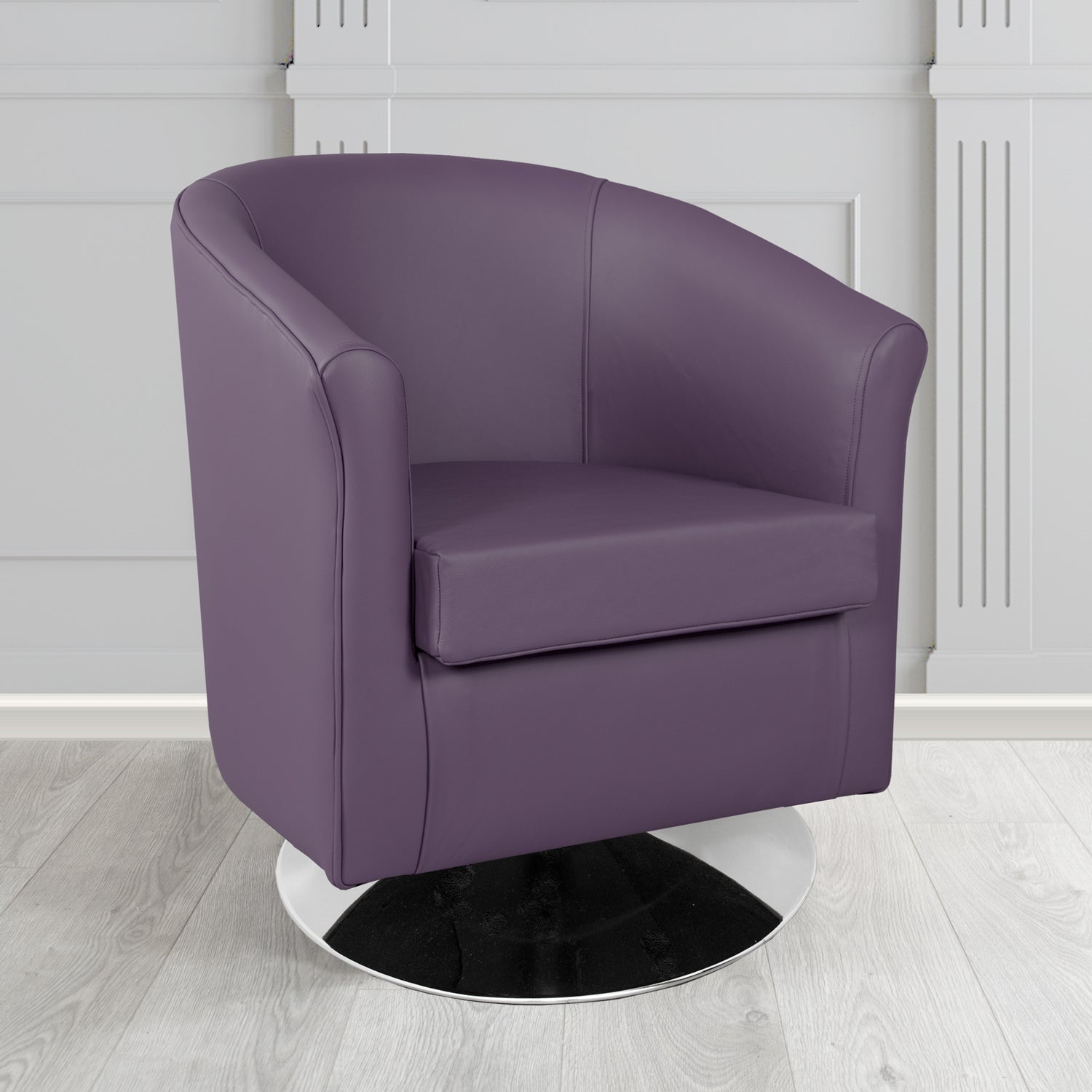 Tuscany Swivel Tub Chair in Crest Leather Shelly Crib 5 Genuine Leather