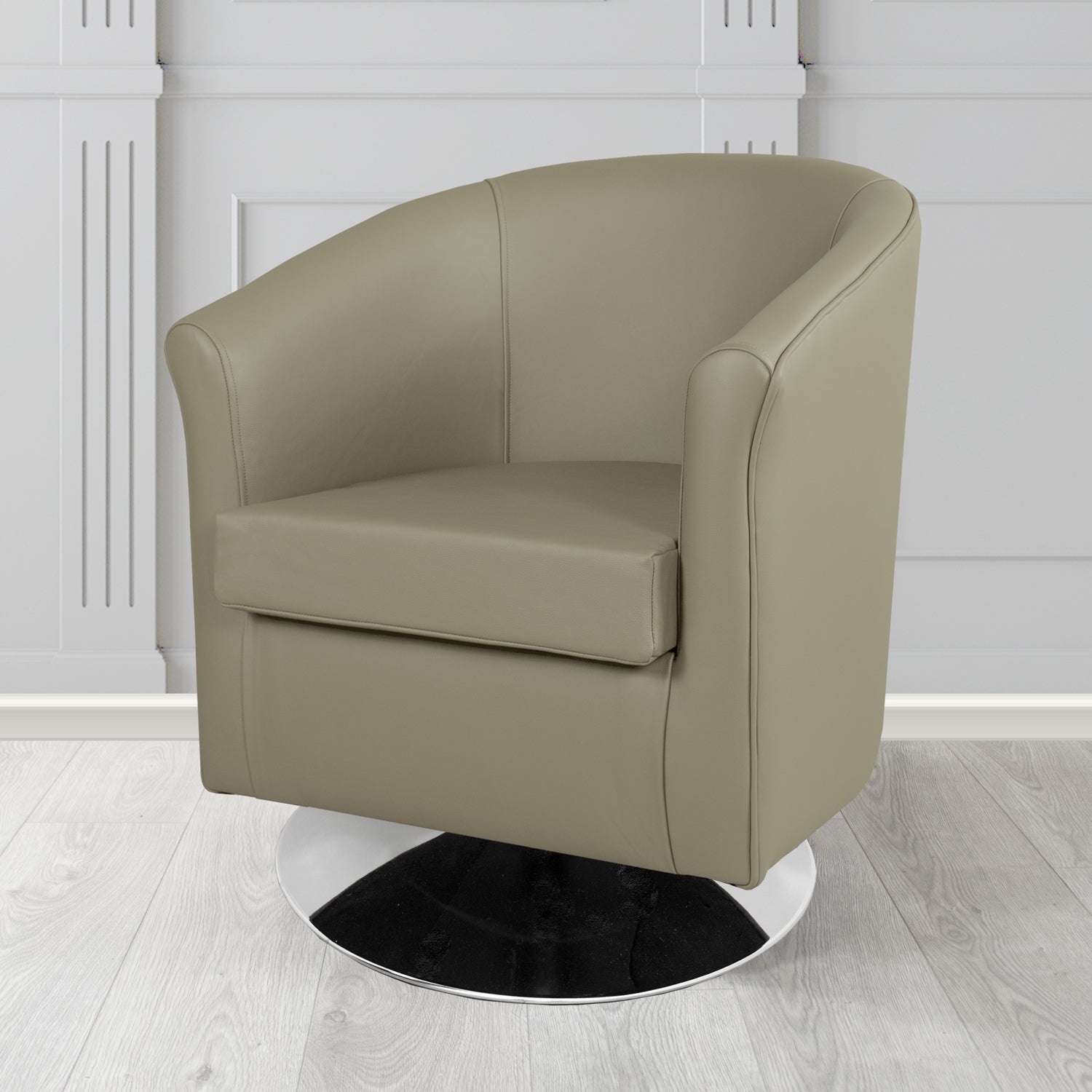 Tuscany Swivel Tub Chair in Crest Leather Shelly Crib 5 Genuine Leather