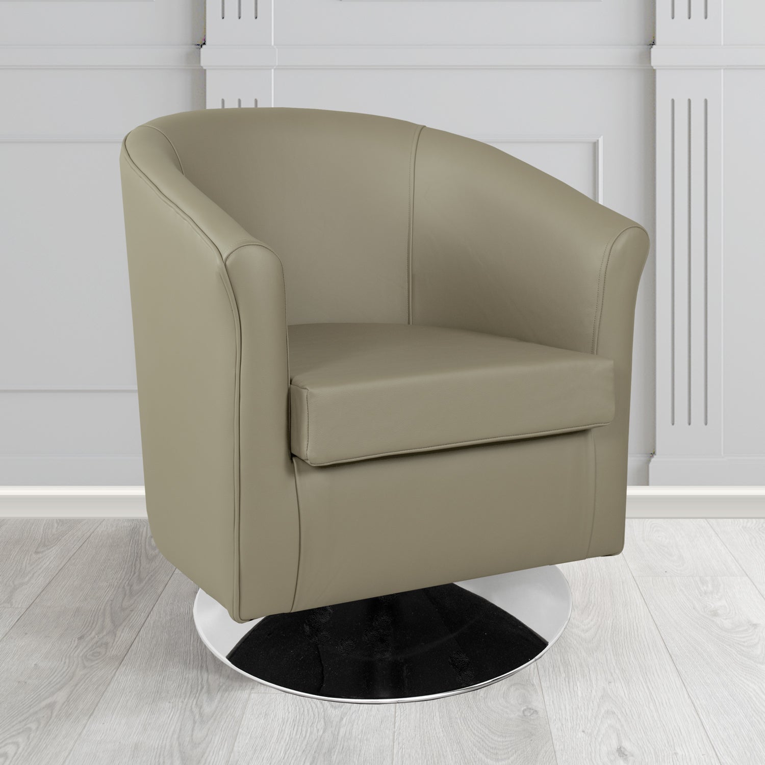 Tuscany Swivel Tub Chair in Crest Leather Shelly Crib 5 Genuine Leather