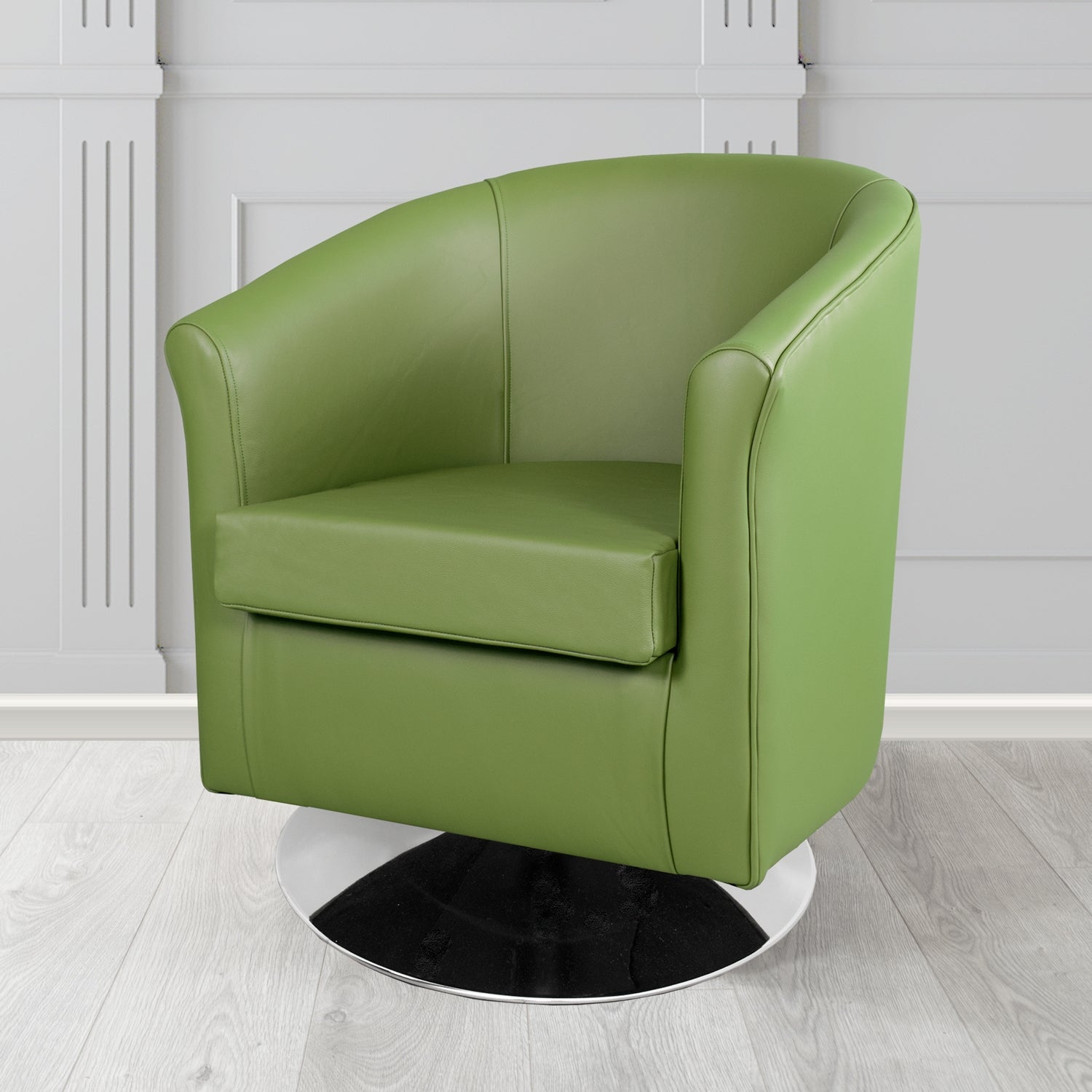 Tuscany Swivel Tub Chair in Crest Leather Shelly Crib 5 Genuine Leather